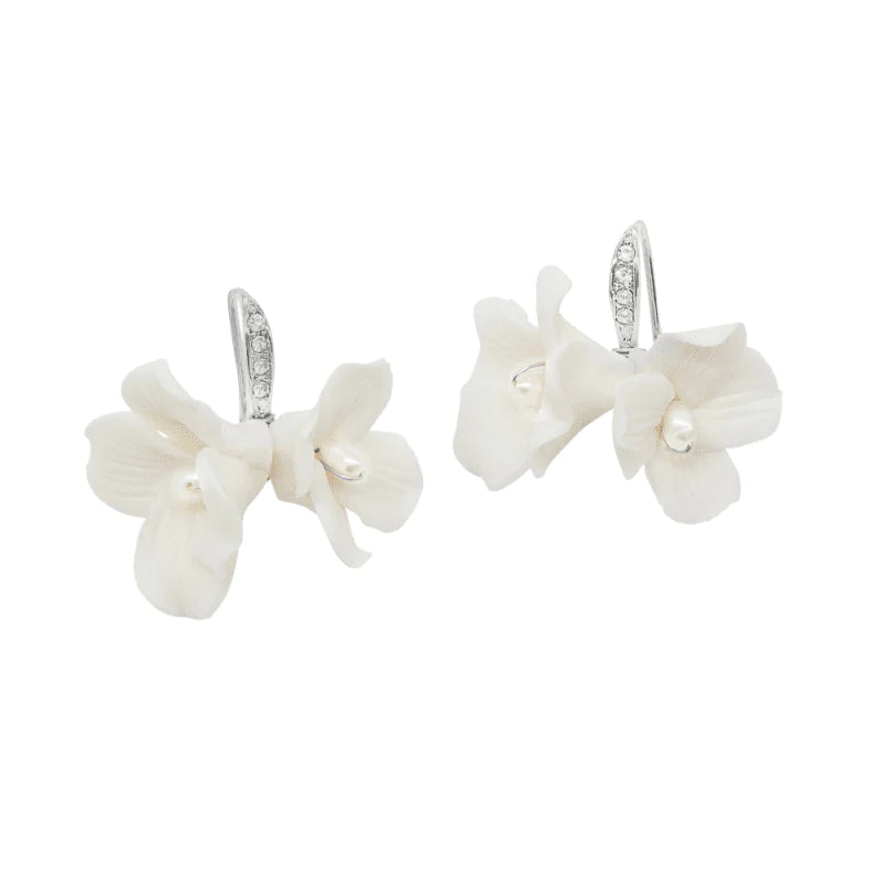 Elegant Porcelain Flower Earrings for Brides - A9788 | Perfect for Weddings, Prom, and Special Occasions