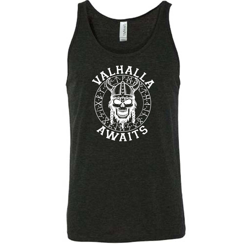 Valhalla Awaits Graphic T-Shirt for Men & Women - Viking Inspired Unisex Tee for Casual Wear, Cosplay & Norse Mythology Fans
