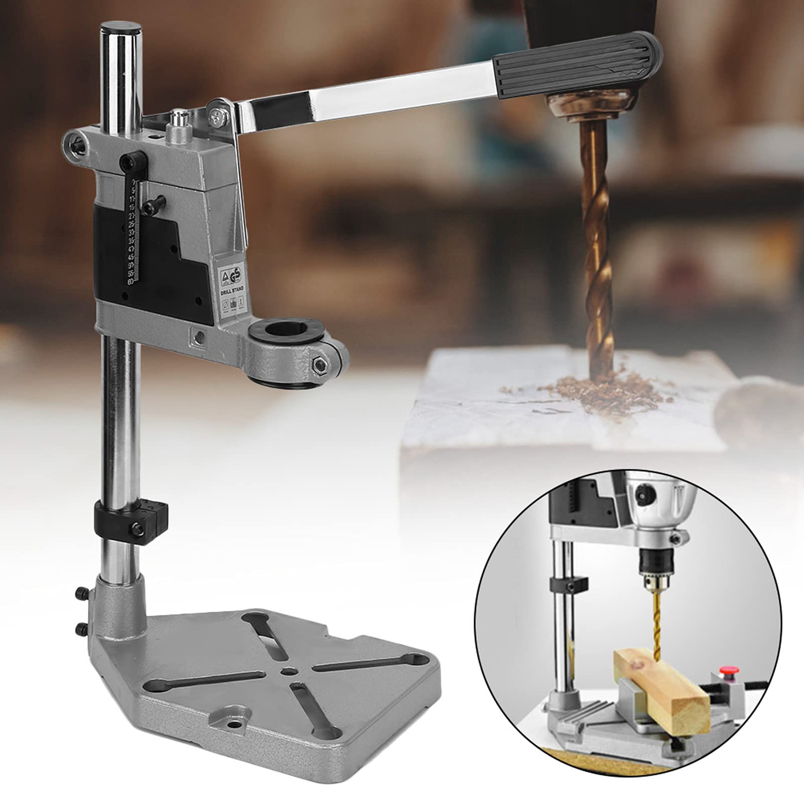**Universal Drill Press Stand - High Accuracy & Stability Bench Workstation, Adjustable Multi-Functional Tool for Drilling, Repair & DIY Projects | Perfect for Home Workshops & Professional Use**