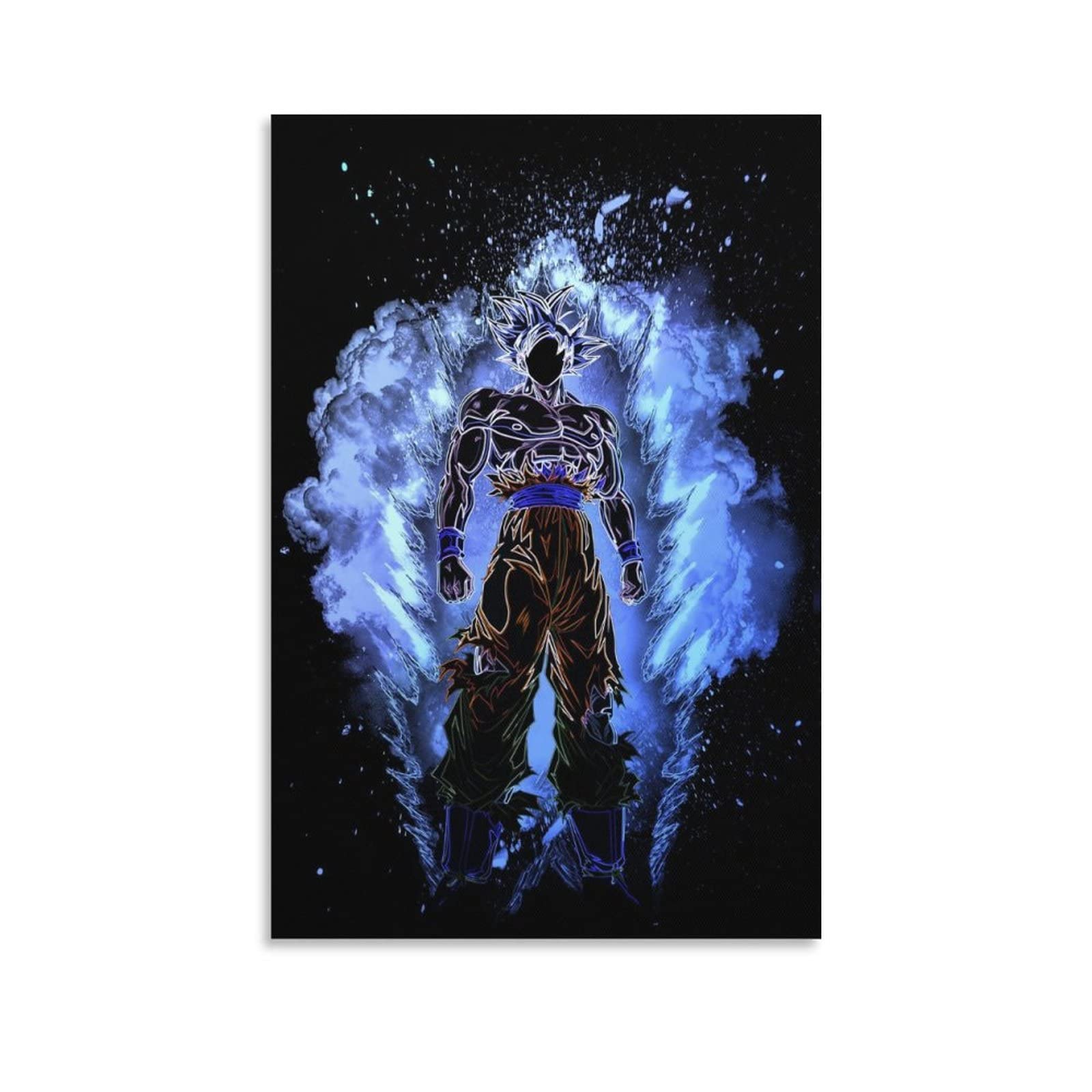 LYCT Ultra Instinct Goku Canvas Wall Art Poster - 24x36 Inch (60x90cm) Anime Decor for Living Room, Bedroom & Game Room - Perfect Dragon Ball Z Gift for Fans