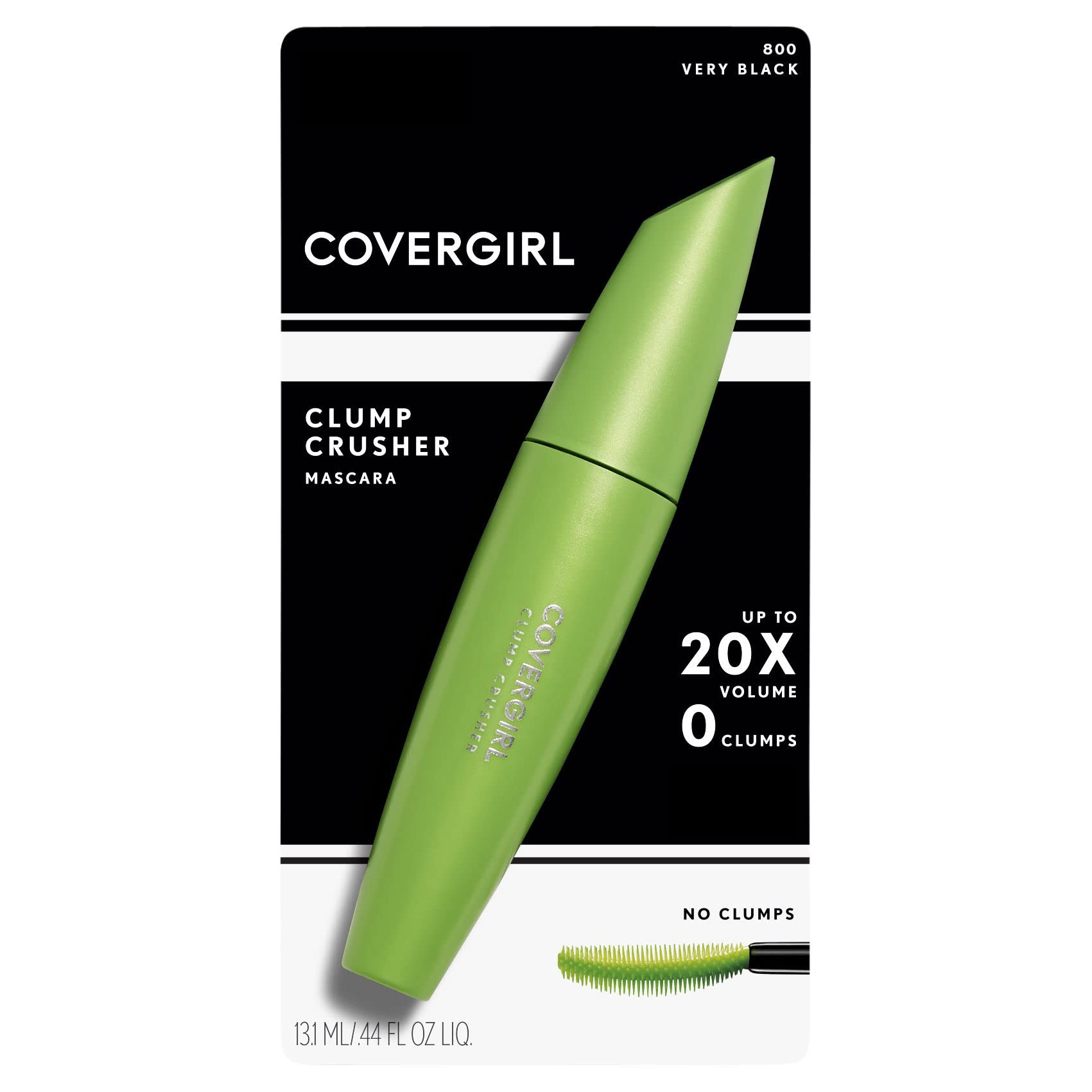 CoverGirl Clump Crusher Mascara By Lashblast - Volumizing & Lengthening, Very Black [800], 0.44 oz (3-Pack) - Perfect for Everyday Wear & Special Occasions