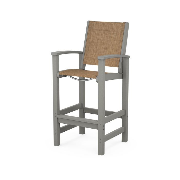 POLYWOOD Coastal Bar Chair - Outdoor & Indoor Bar Stool, Weather-Resistant, Durable, Comfortable - Perfect for Patio, Deck, Kitchen, and Poolside Use