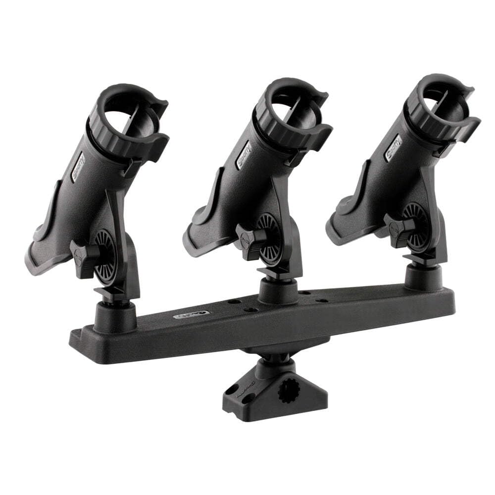 Scotty 256 Triple Rod Holder - Heavy Duty Fishing Rod Mount for Kayak, Boat, Canoe | Secure & Adjustable for Saltwater & Freshwater Angling