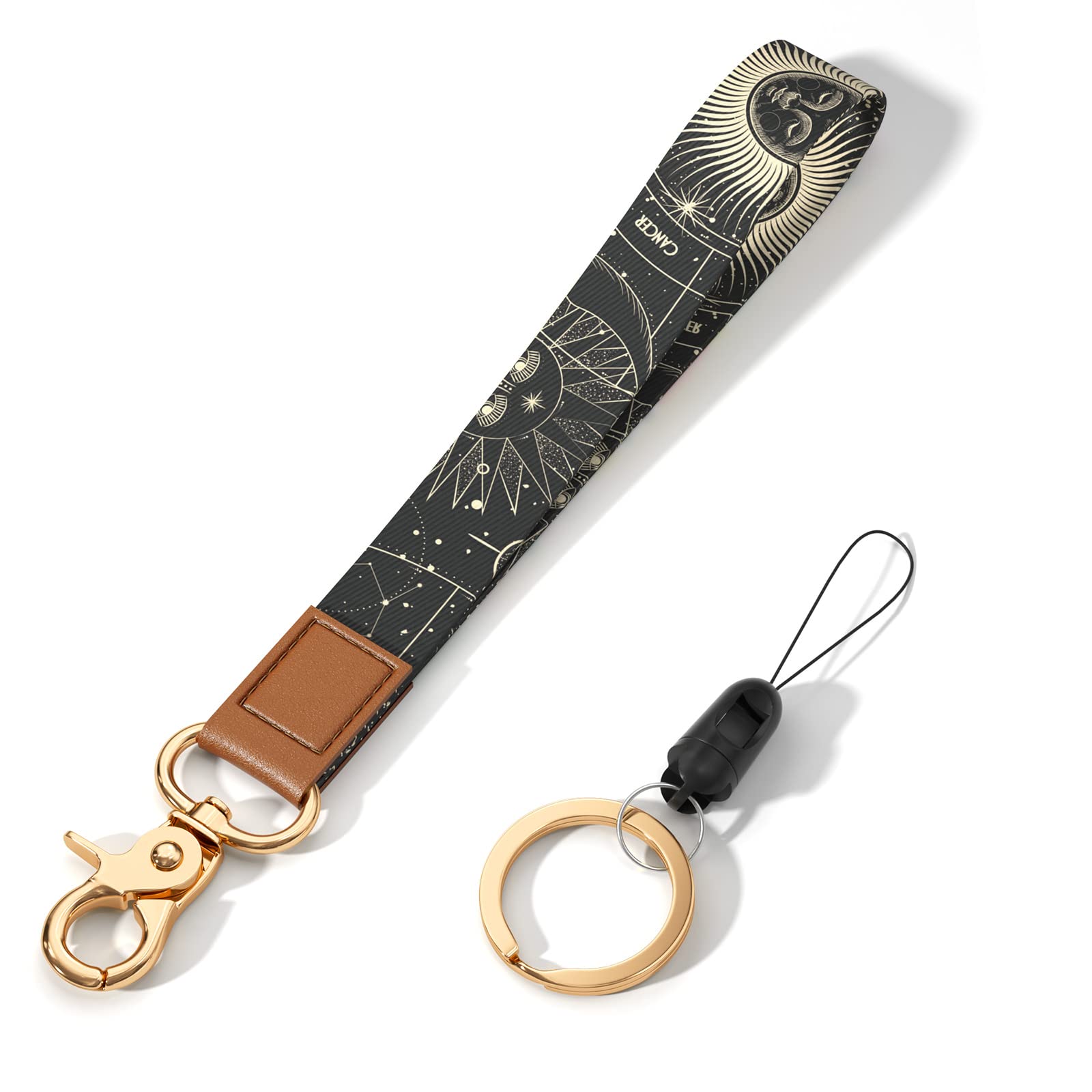 Stylish Wrist Lanyard Keychain for Women & Men - Secure Holder for Car Keys, ID Badges, Cards, Wallet & Phone - Perfect for Work, Travel & Outdoor Activities