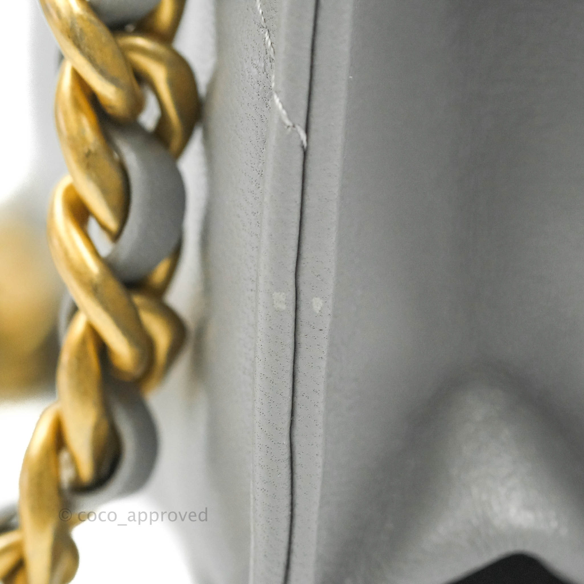 Chanel 19 Wallet on Chain WOC - Grey Lambskin Leather with Mixed Hardware - Luxury Crossbody Bag for Women | Perfect for Evening Out, Date Night & Special Occasions