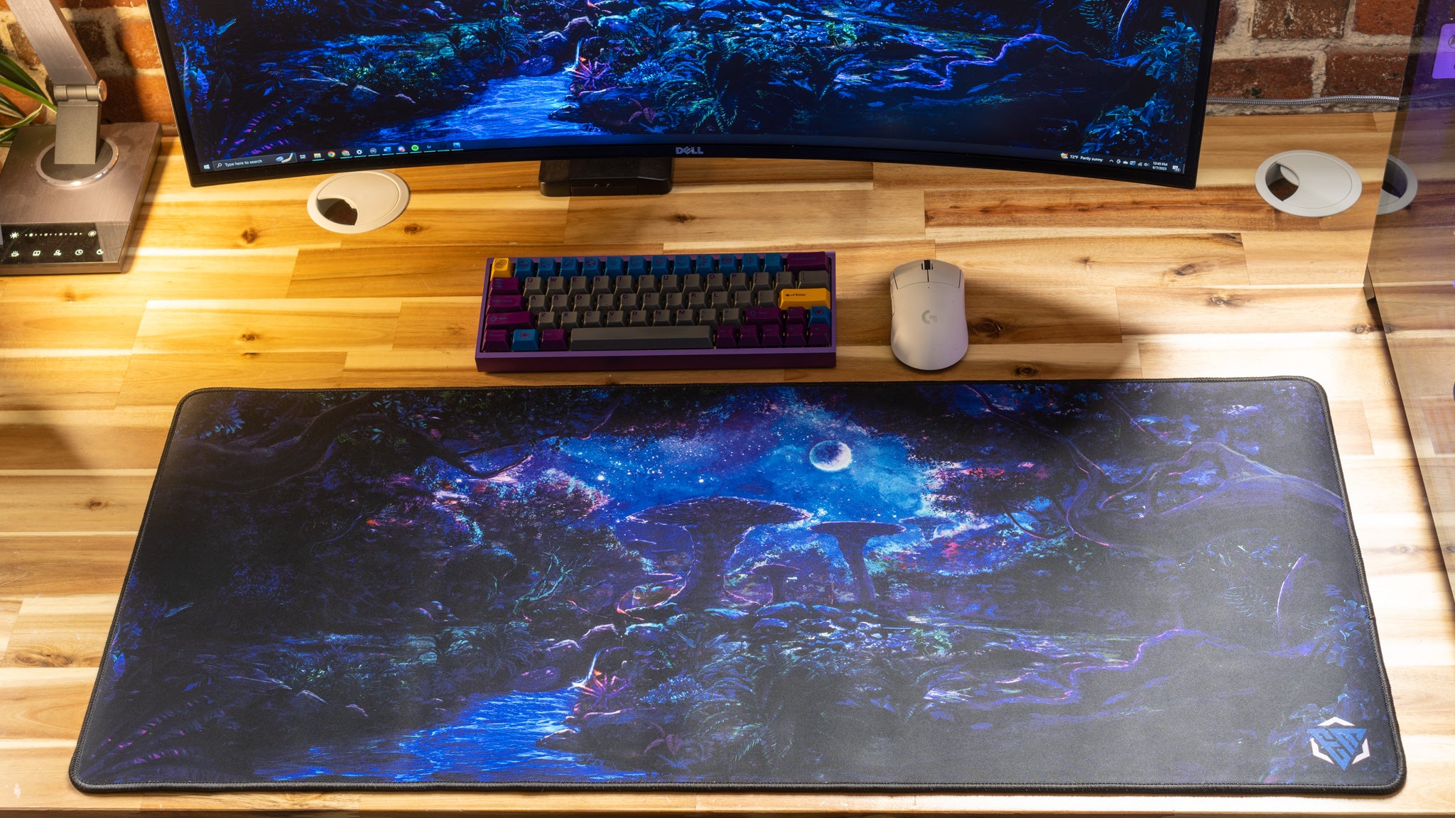 Mushroom Forest Fantasy Gaming Desk Mat - Non-Slip Mouse Pad for PC, Laptop & Office - Perfect for Gamers, Streamers & Anime Fans