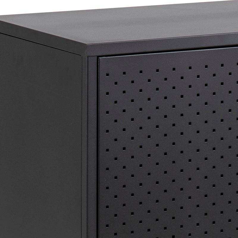 Modern Newton 2-Door Sideboard 82cm Black - Stylish Storage Cabinet for Living Room, Dining Room, or Entryway