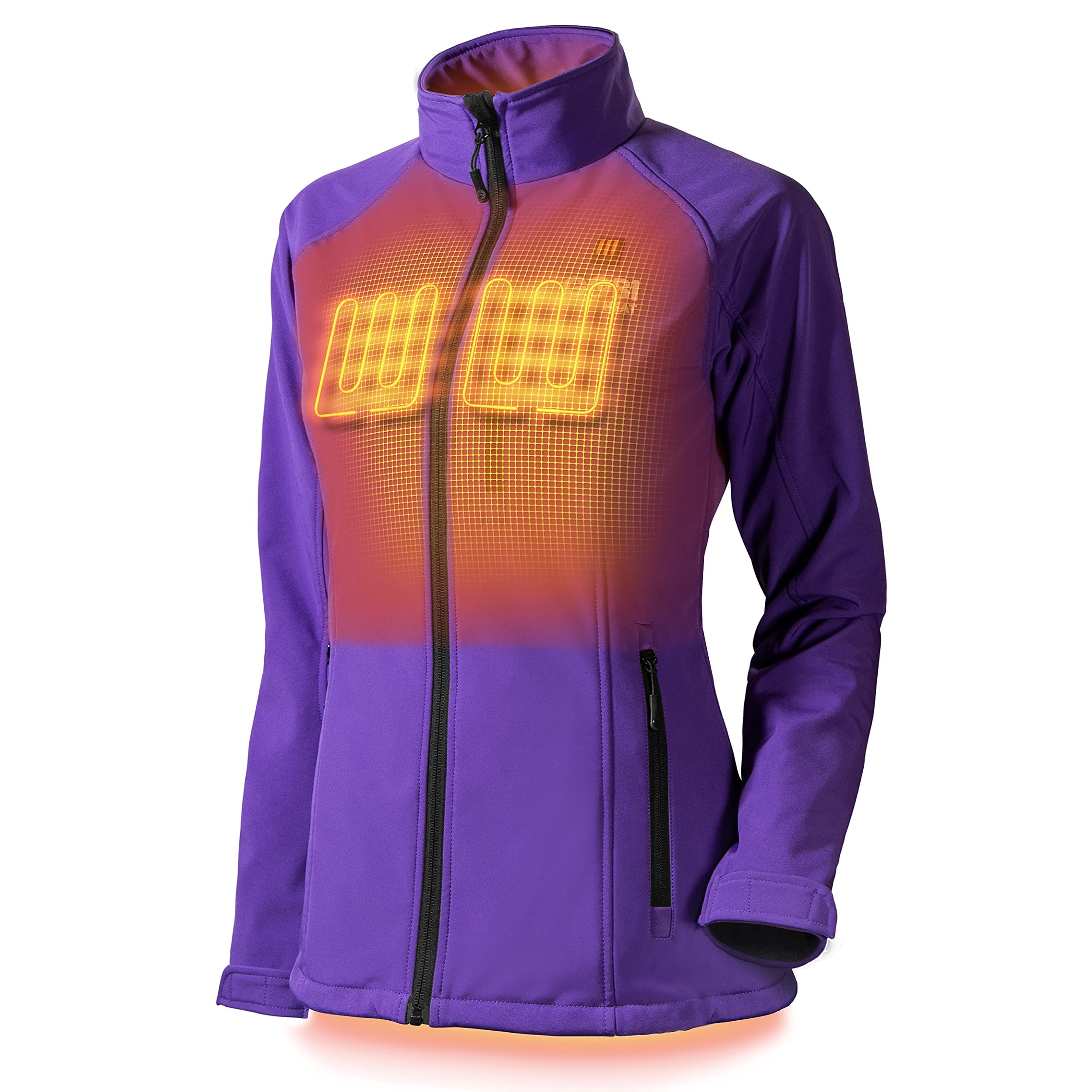 Sahara Women's Heated Jacket with 10-Hour Battery & USB Charger | Machine Washable Winter Coat for Outdoor Activities, Hiking & Cold Weather