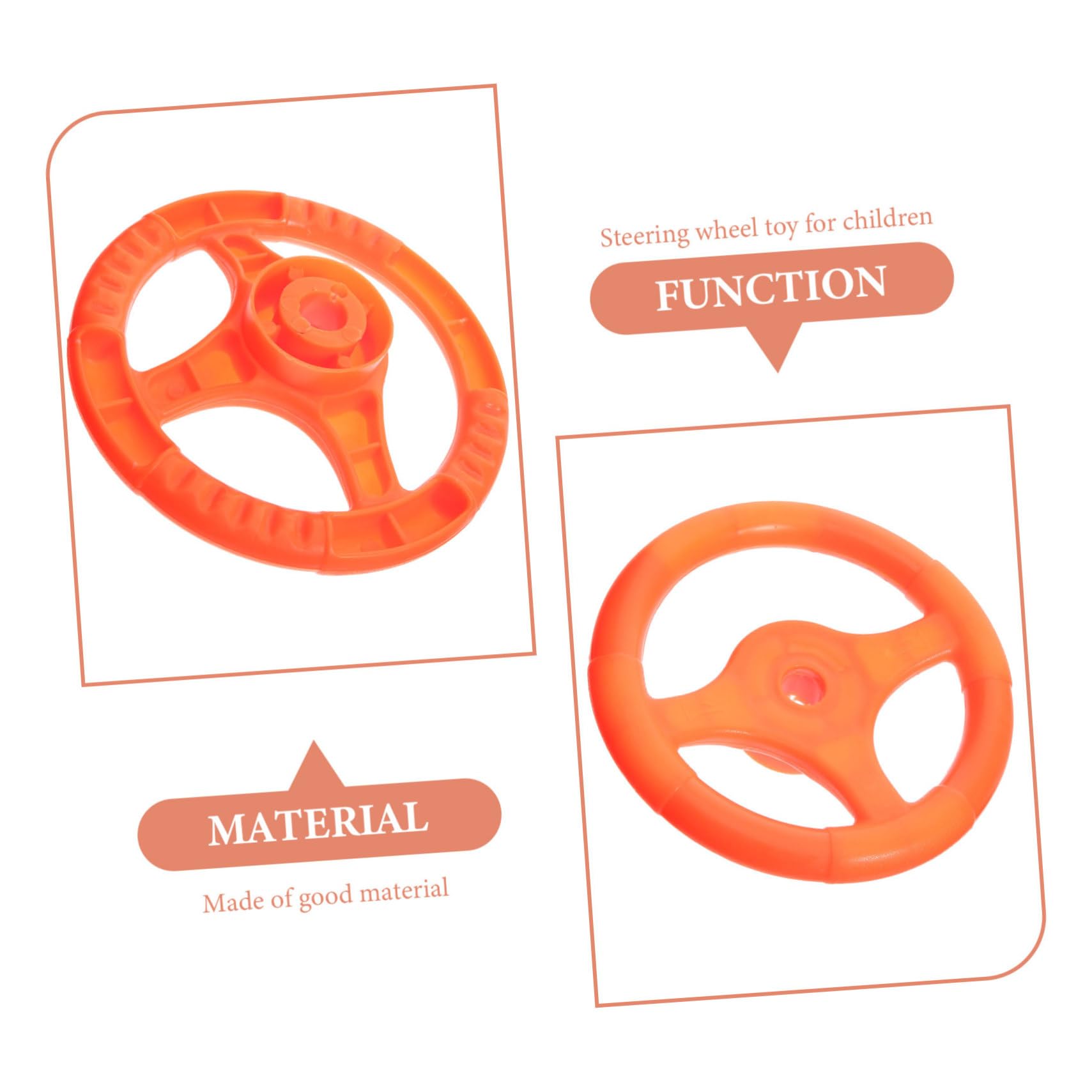Kids Toy Steering Wheel - Realistic Driving Simulator for Playground & Swing Set - Durable Plastic Cartoon Drive Wheel for Outdoor Fun & Pretend Play