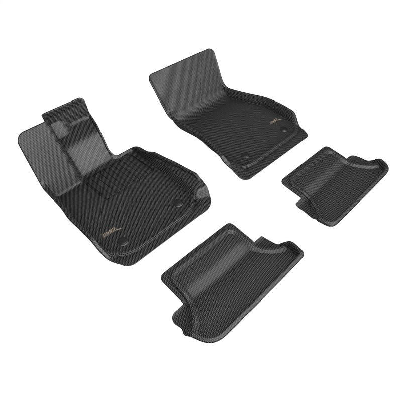 3D Maxpider Kagu All-Weather Floor Mats for BMW 8 Series (2018-2023) - Custom Fit, Black (R1/R2) | Premium Car Floor Liners for Protection & Style | Perfect for Daily Commute, Road Trips & Winter Weather