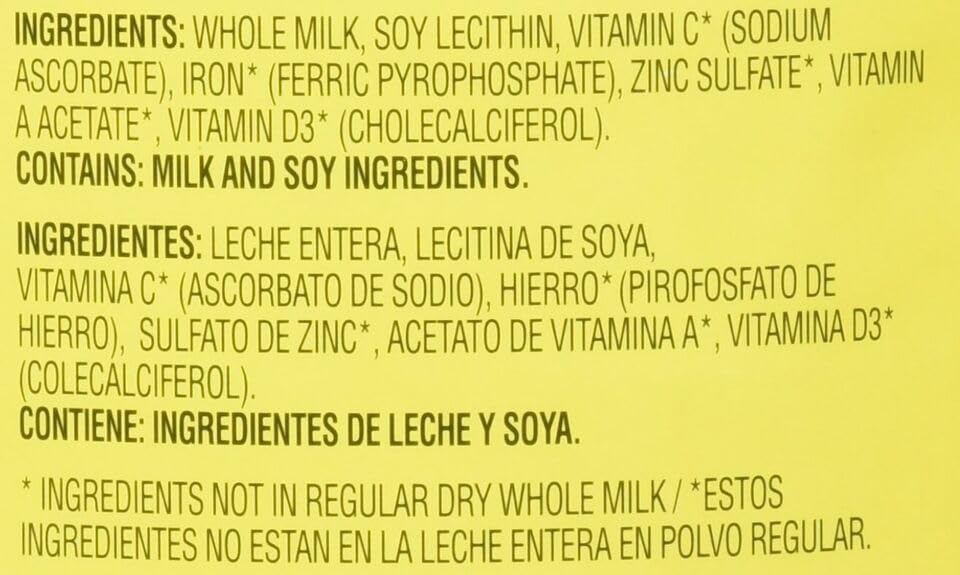 Nestle NIDO Fortificada Whole Milk Powder 56.3 oz (1.6kg) - Pack of 4 Cans - Vitamin & Mineral Enriched Powdered Milk for Kids & Adults - Perfect for Baking, Cooking, Coffee & Smoothies