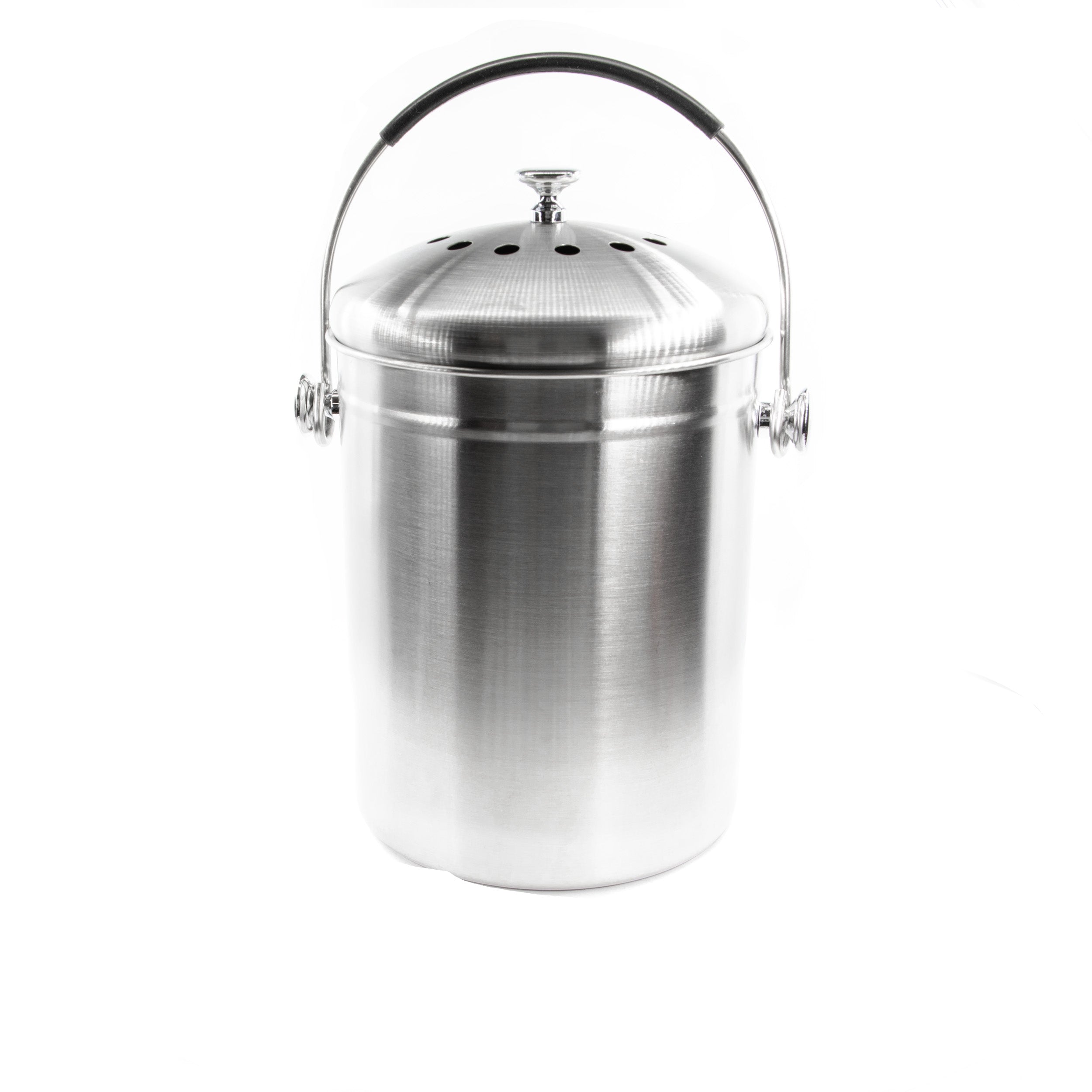 Stainless Steel Countertop Compost Bin - 166 oz (5L) Eco-Friendly Kitchen Waste Container for Food Scraps Recycling | Perfect for Composting in Home, Apartment, or Office