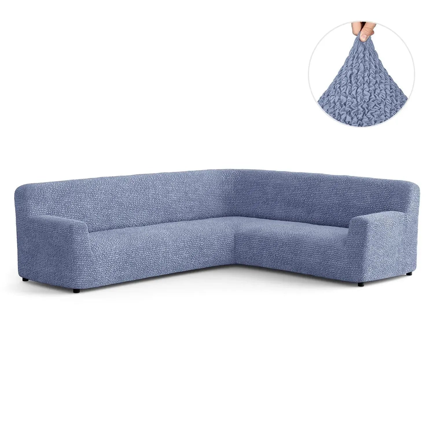 Corner Sofa Slipcover - Microfiber Stretchable Furniture Protector - Perfect for Living Room, Family Room & Home Decor