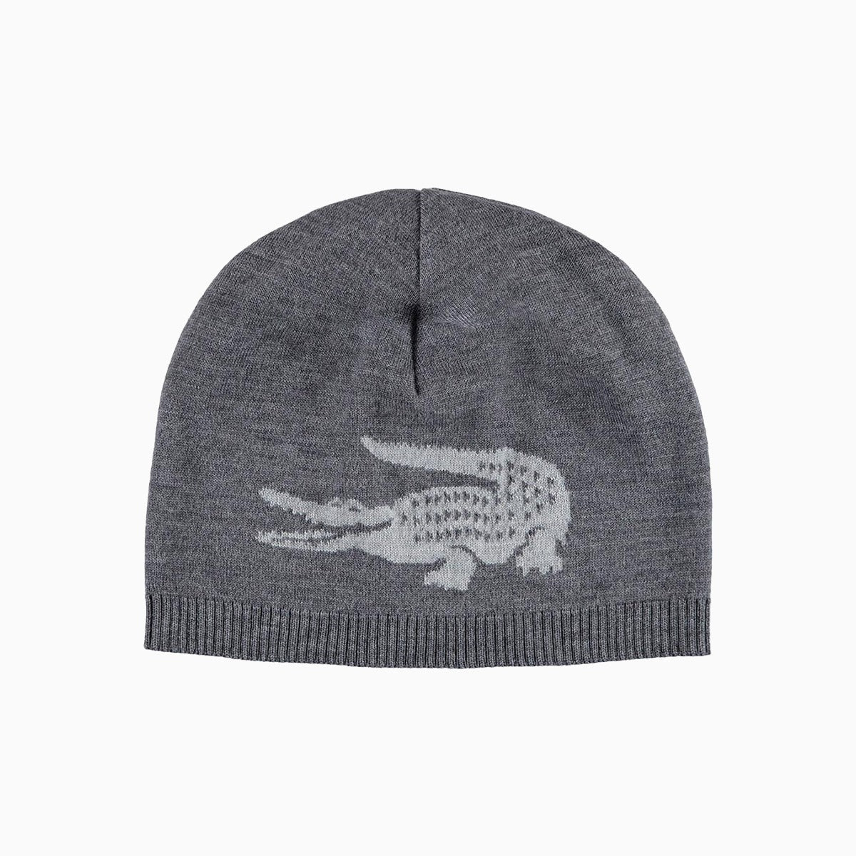 Stylish Jacquard Crocodile Wool Reversible Beanie Hat for Men & Women - Winter Warm Knit Cap for Outdoor Activities, Skiing, and Casual Fashion