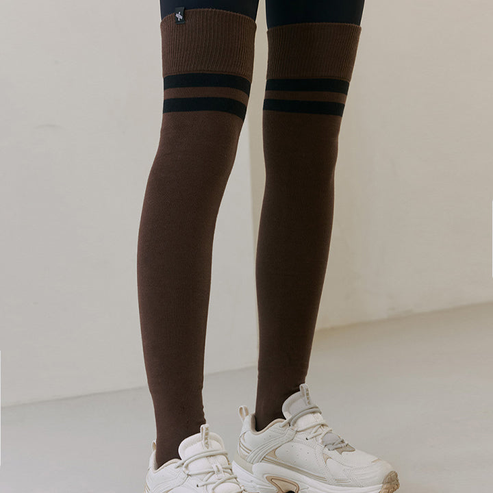 Double Line Over Knee Socks - Women's Fashion Thigh High Socks for Winter, Fall & Spring | Perfect for Outfits, Boots & Casual Wear