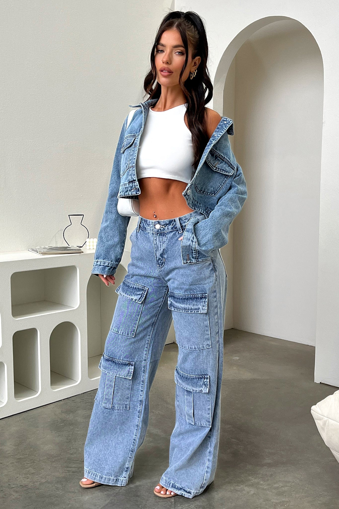 Adalia Women's High Waist Blue Jeans - Stretch Denim Skinny Jeans for Casual Wear & Everyday Outfits