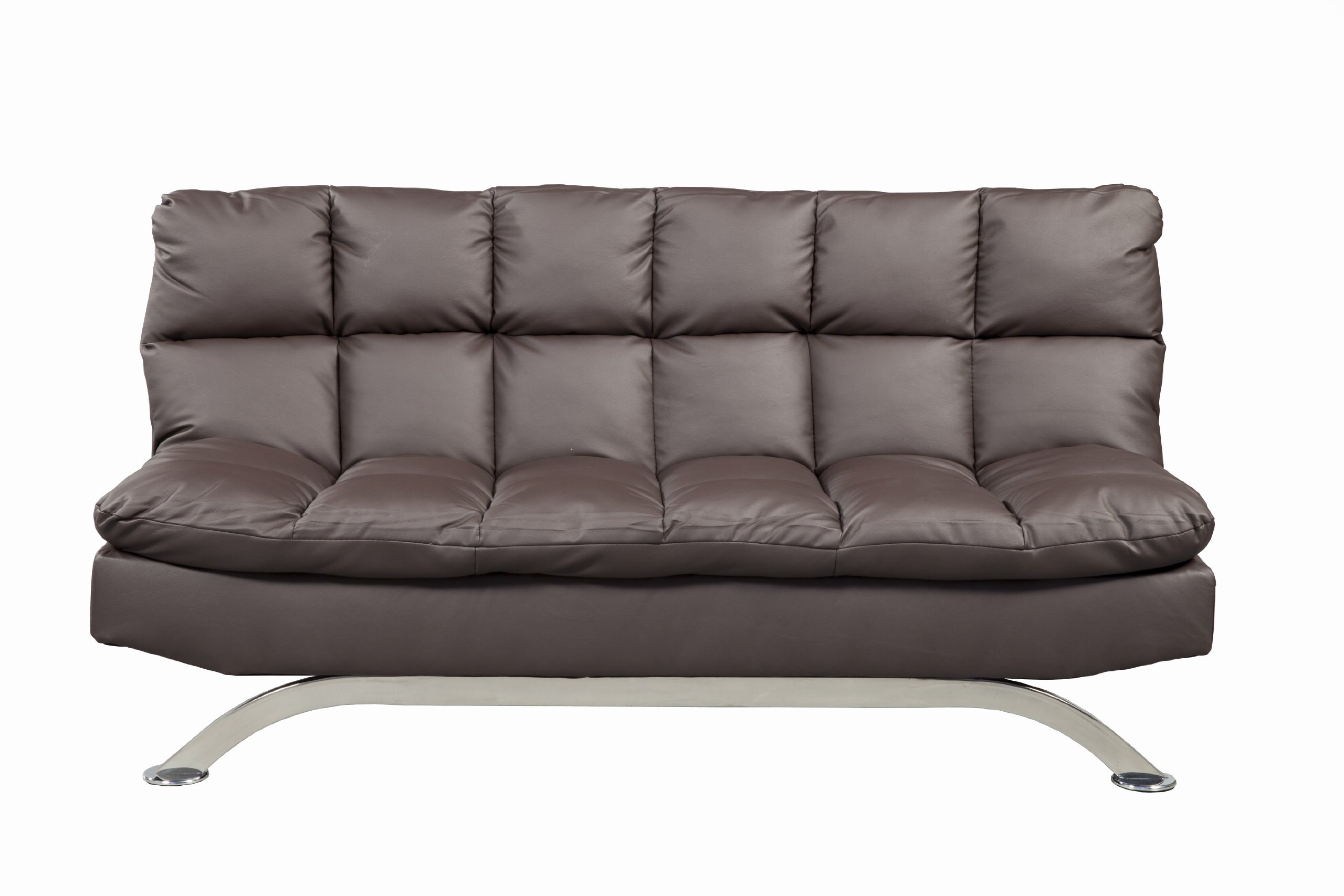 Furniture of America Adelle Convertible Sofa Bed Futon in Dark Espresso - Space Saving Sleeper Sofa for Small Apartments, Guest Rooms & Home Offices