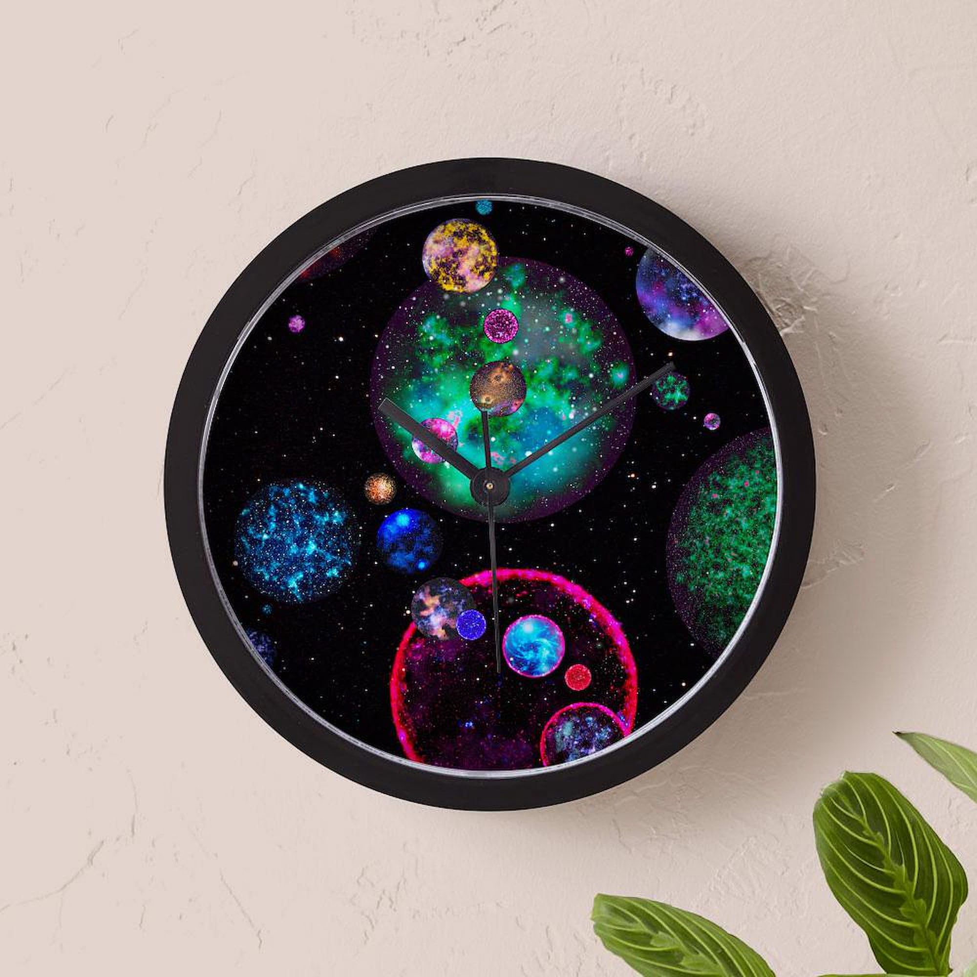 Multiple Universes 10-Inch Wall Clock - Stylish Decorative Clock for Living Room, Kitchen, Office & Dorm | Perfect Home Decor Gift for Space & Sci-Fi Lovers