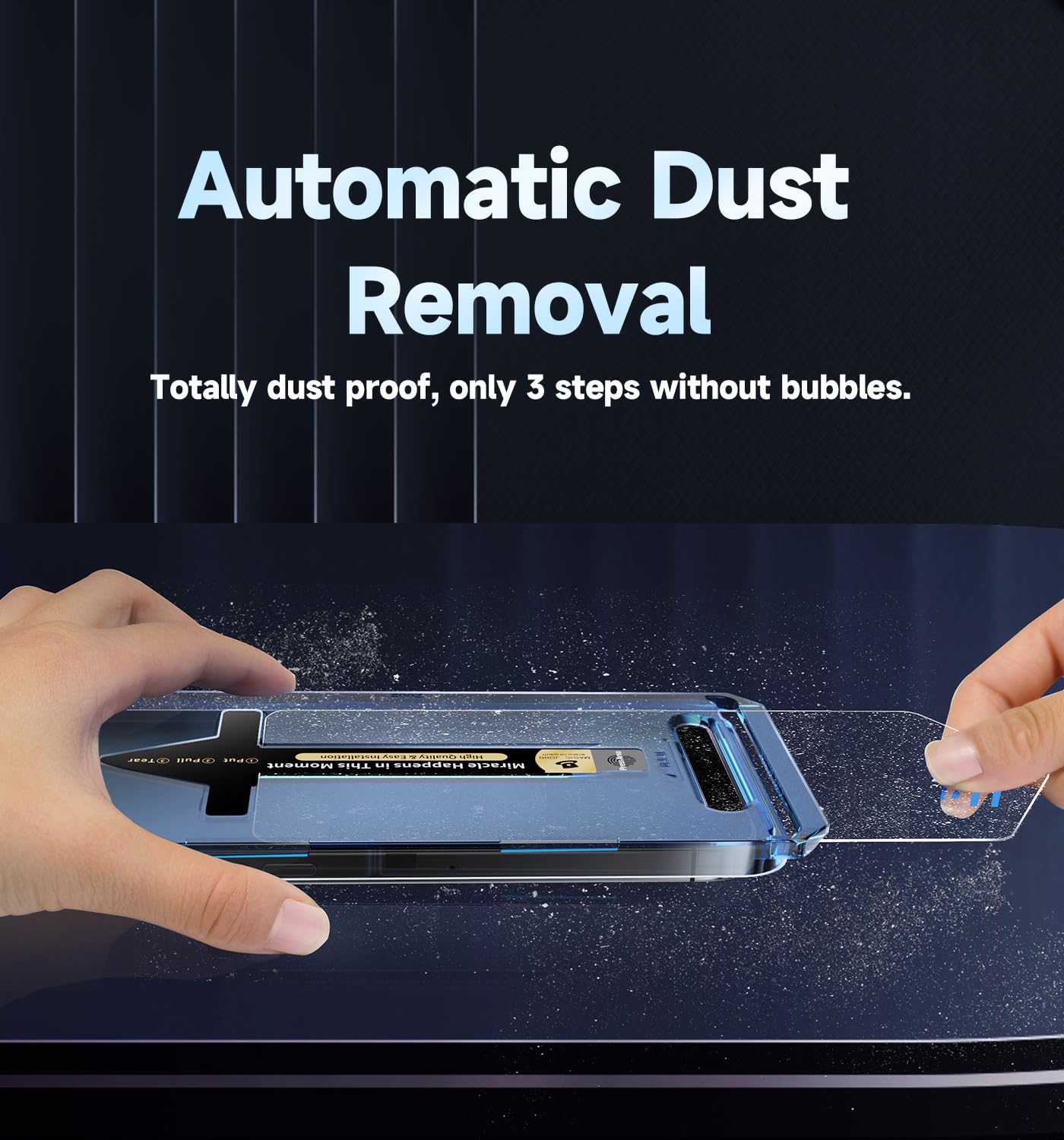 2 Pack Privacy Tempered Glass Screen Protector for iPhone 15 Pro Max 6.7 Inch - Auto Dust Removal, Bubble-Free, Easy Installation, Case Friendly - Perfect for Office, Travel and Daily Protection