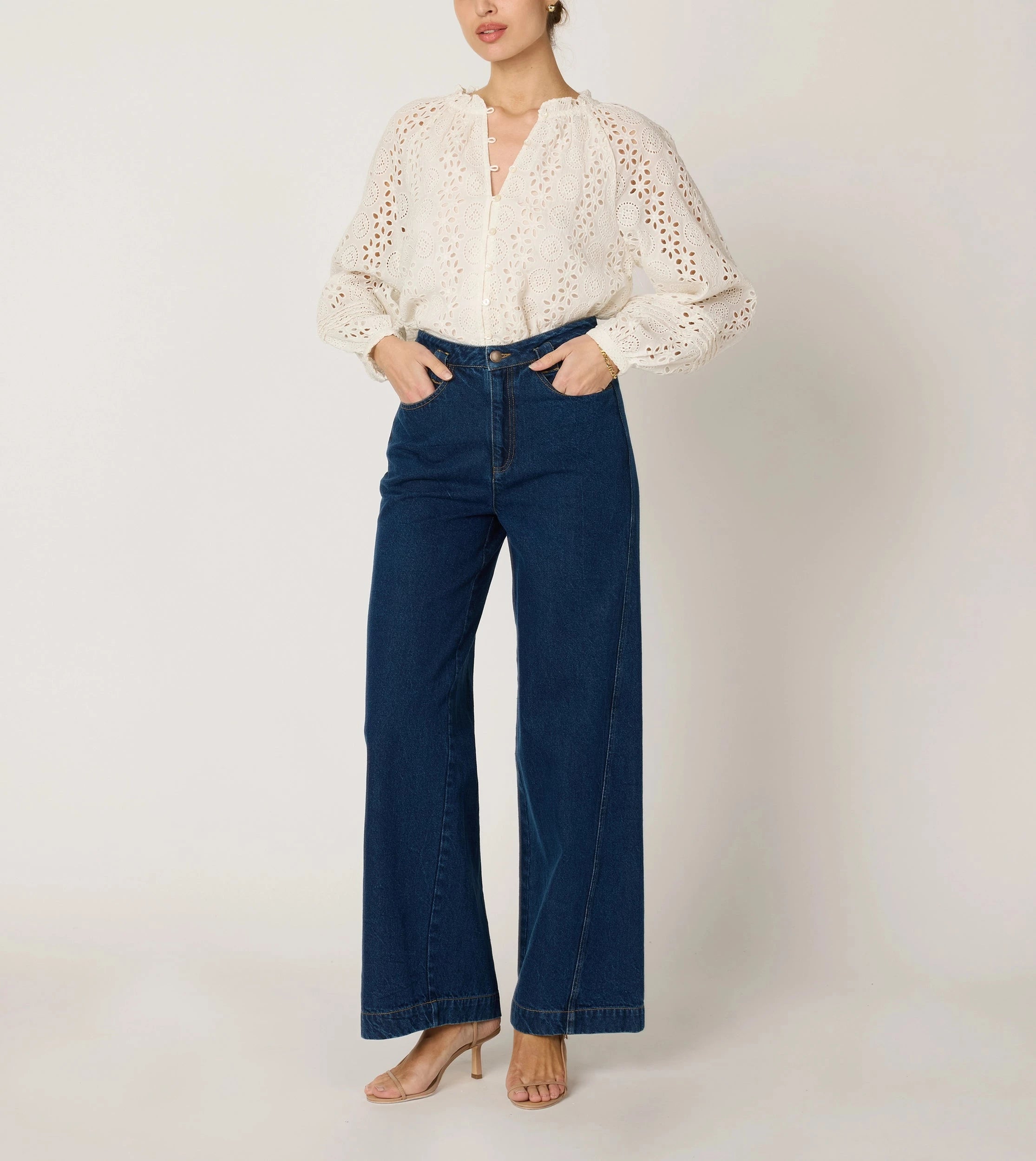 Alicia Blouse Women's Ivory Top - Elegant Casual & Office Wear for Women | Perfect for Work, Date Night & Special Occasions