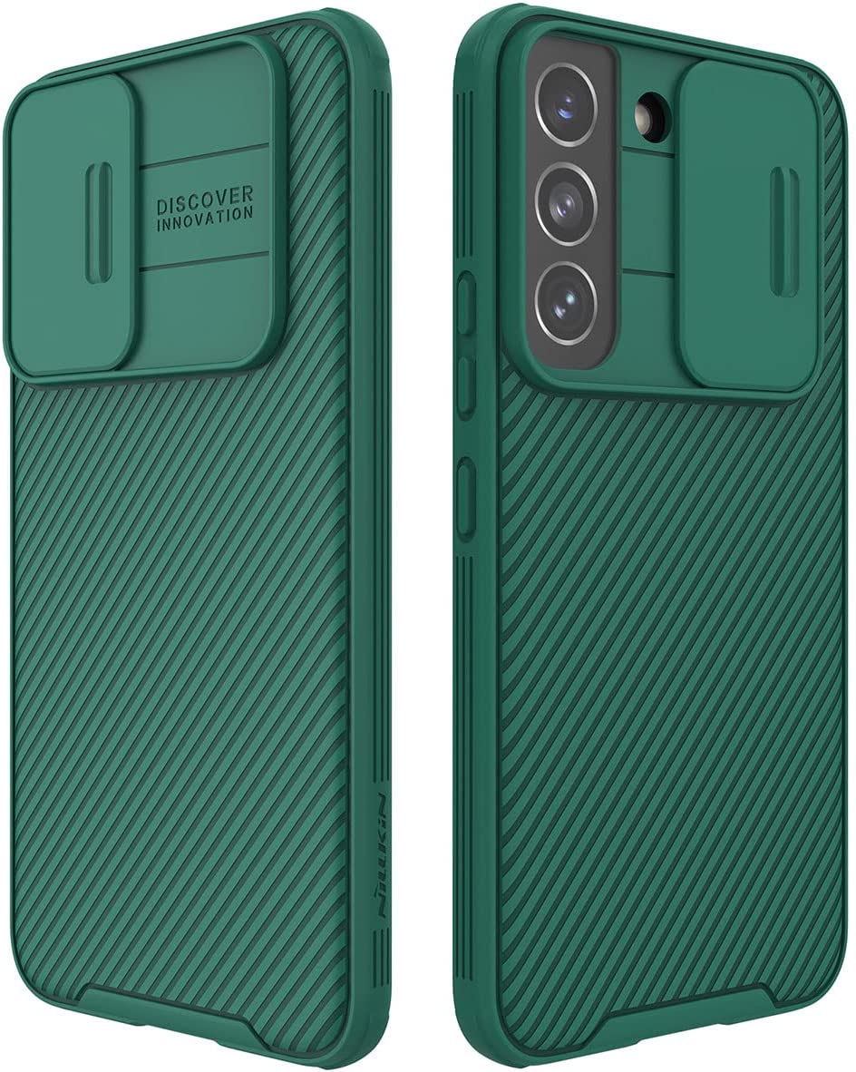 Samsung Galaxy S22 Case with Slide Camera Cover - Shockproof Protective Phone Cover for Galaxy S22 - Black - Perfect for Everyday Use & Travel Protection
