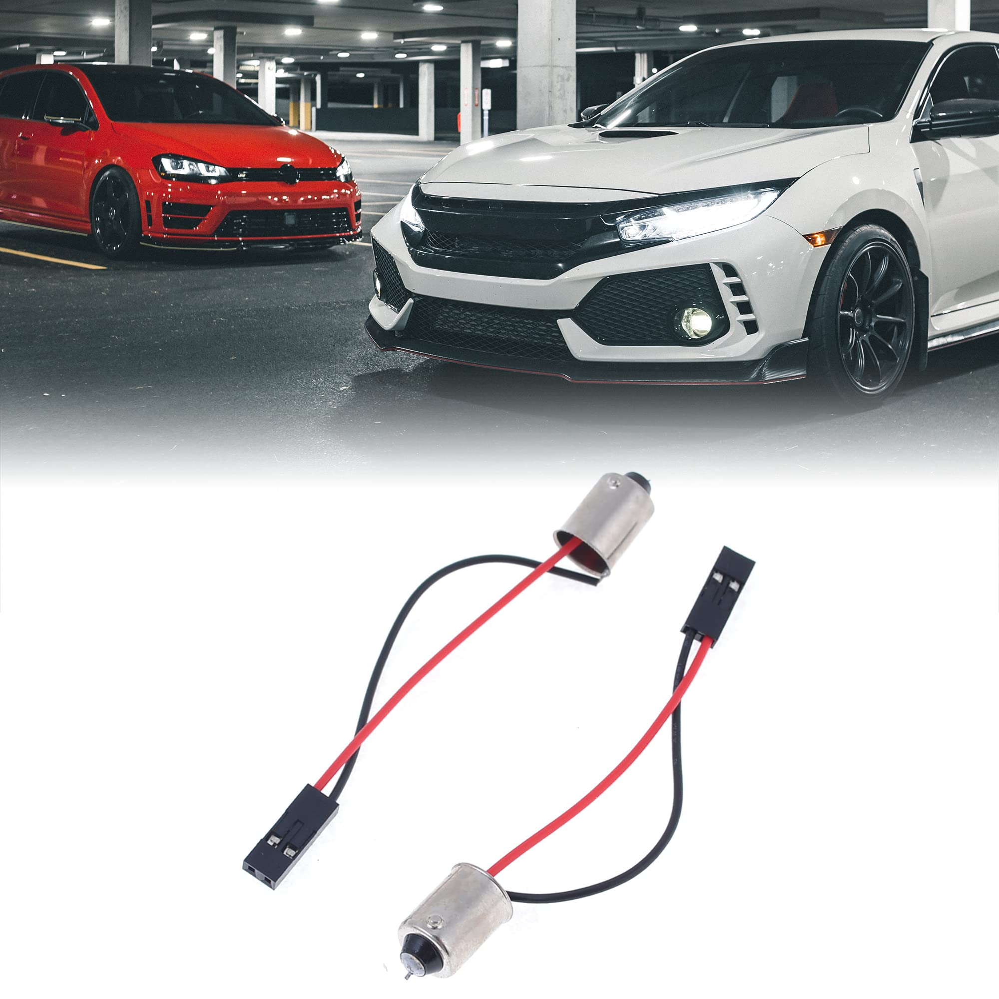 20 Pcs DC 12V T10 BA9S LED Bulb Light with Wire Cable Adapter Socket for Car Vehicle - Perfect for Dashboard, Dome, Map, License Plate Lights Replacement
