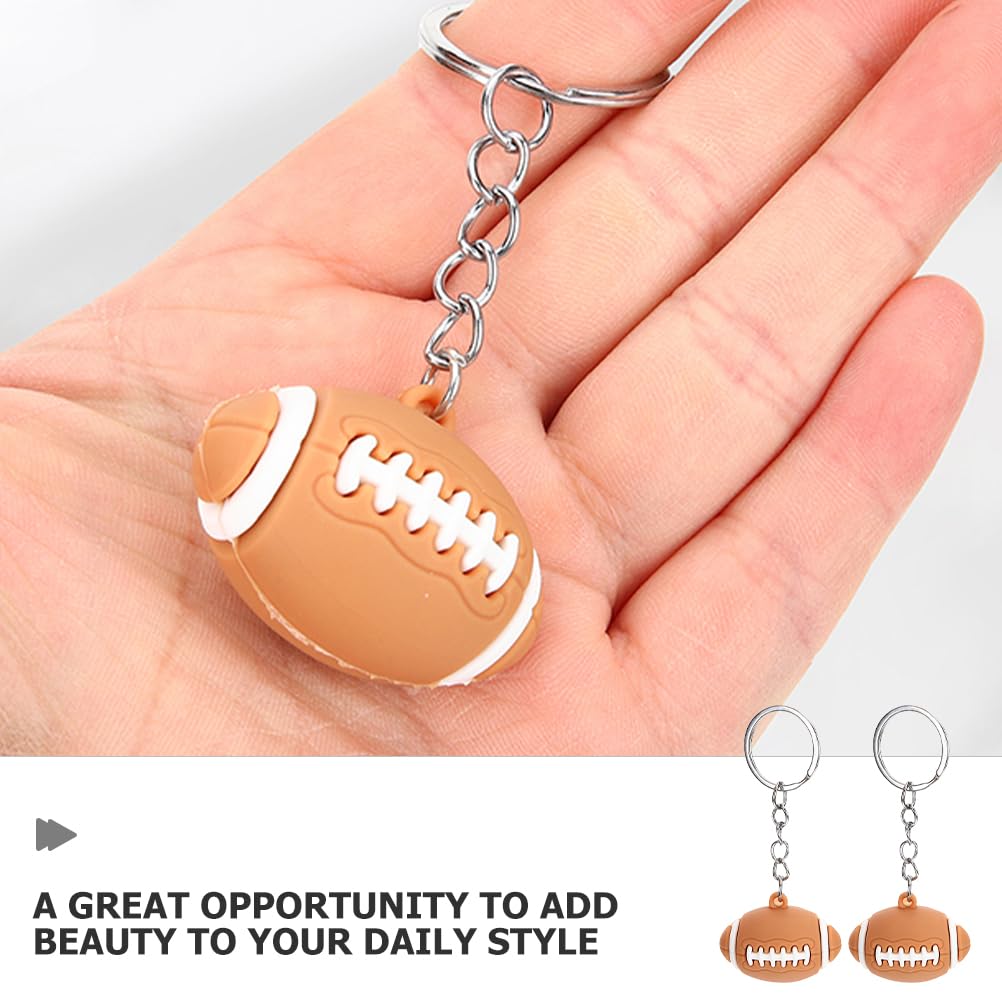 LOGOFUN 12pcs Rugby Keychain Set - Durable Sport Ball Keyring Charms for Rugby Fans, Team Spirit Souvenir Gift - Perfect for Bags, Purses, Backpacks & Sports Gear Accessories (Great for Game Days, Fan Events & Travel)