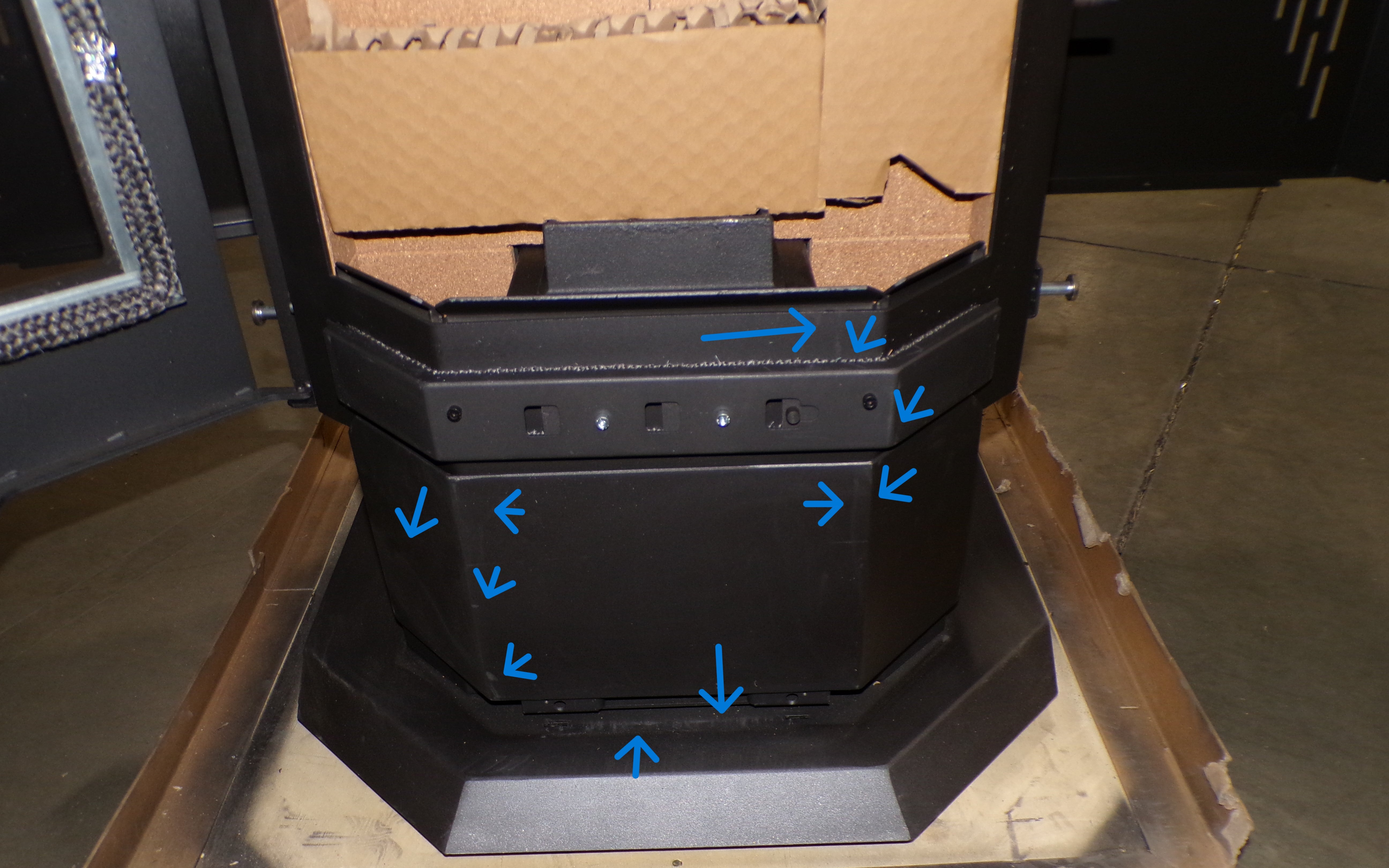 Scratch & Dent HP21 Black Pellet Stove SD0770 - Efficient Home Heating for Winter & Cozy Fireplace Alternative