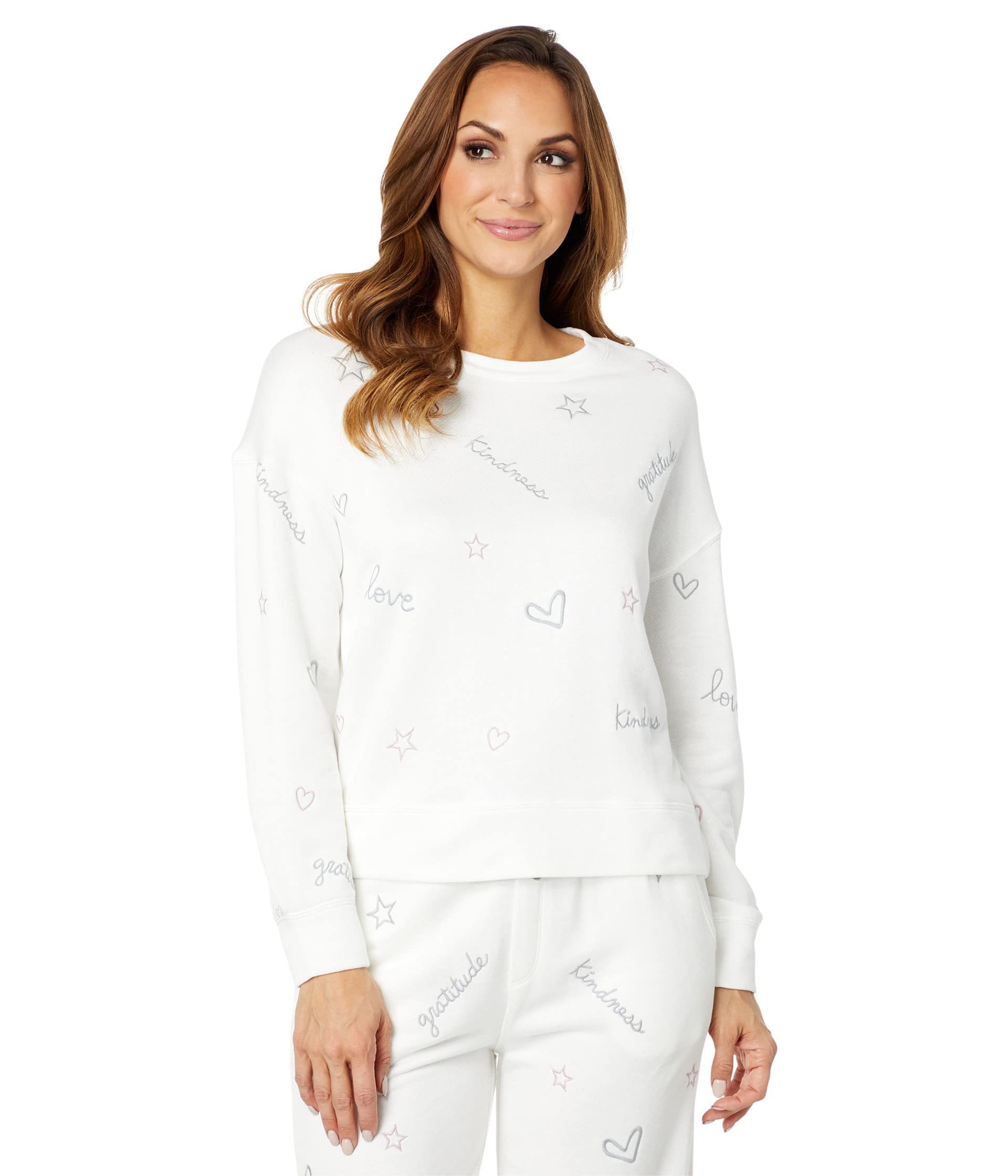Splendid Virtue Embroidered Sweatshirt - Stylish & Comfortable for Casual Outings & Cozy Evenings
