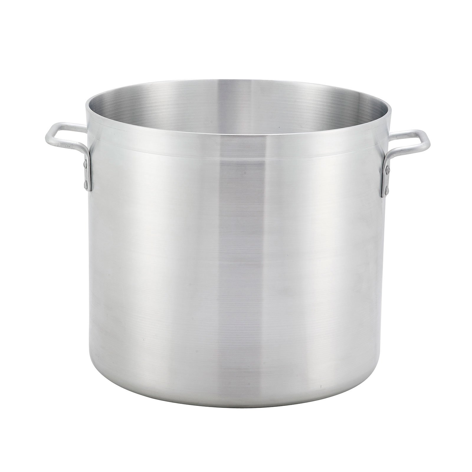 Winco Heavy-Duty 100 Quart Aluminum Stock Pot with 4mm Thick Walls - Perfect for Commercial Kitchens, Catering, and Large Batch Cooking