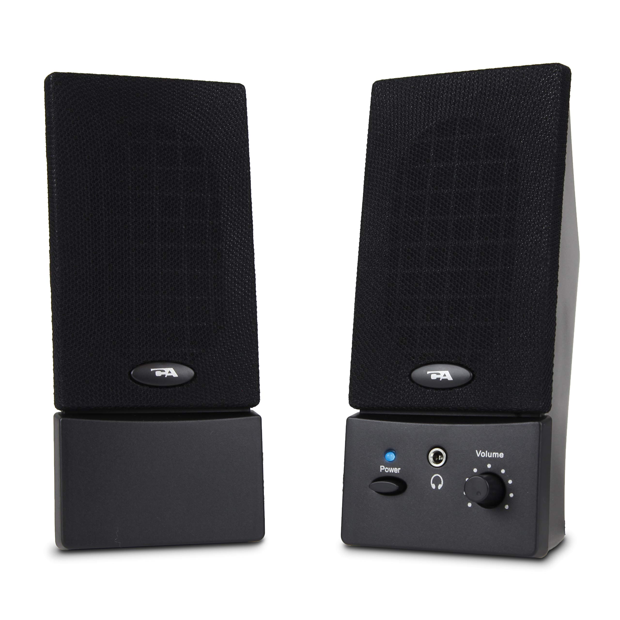 Cyber Acoustics CA-2016 USB Powered 2.0 Desktop Computer Speakers with 3.5mm Audio Jack - Compact Stereo Sound for PC, Laptop, Gaming & Home Office (Black) | Perfect for Music, Movies & Video Conferencing