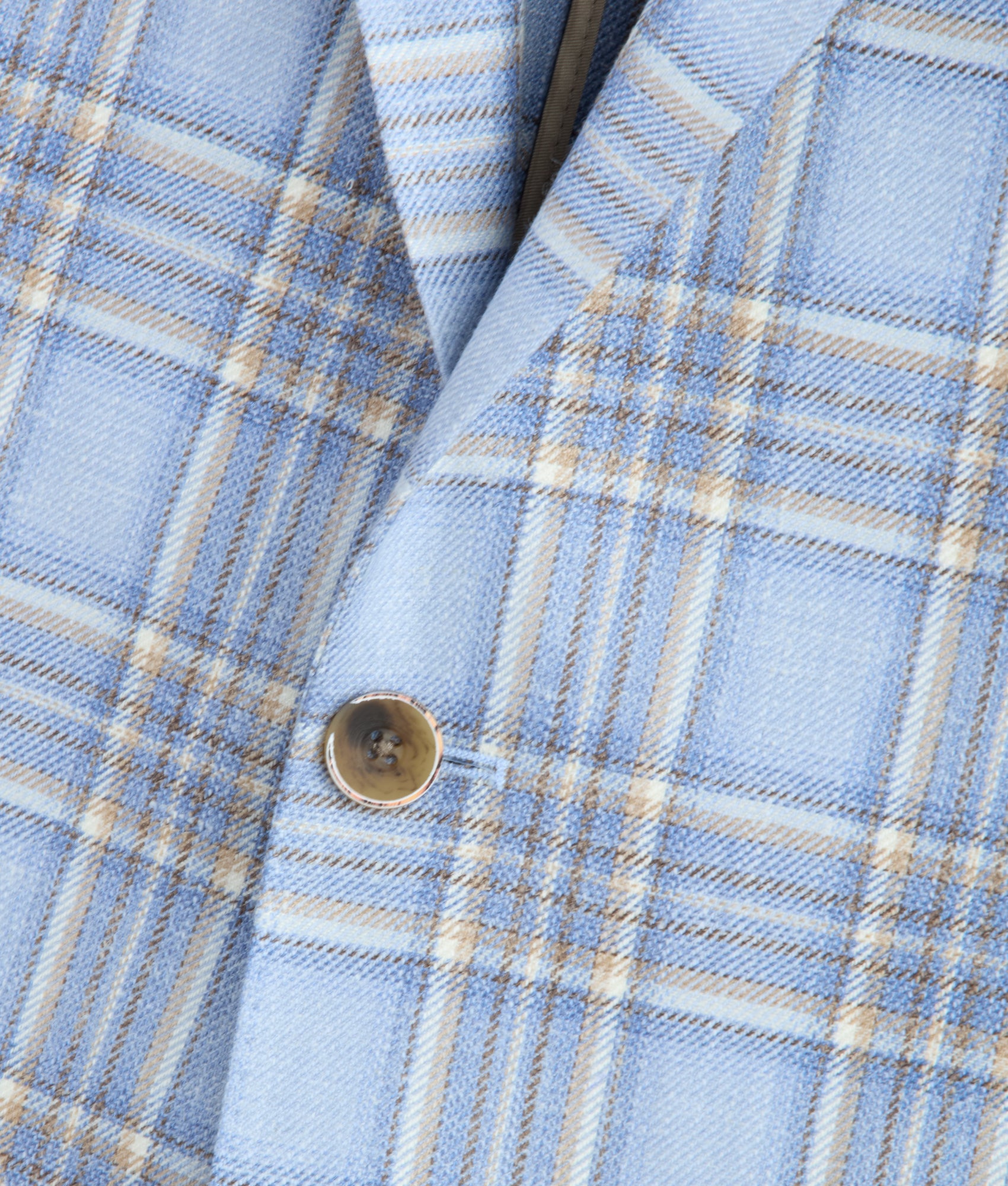Lucchese Men's Light Blue and Tan Plaid Sport Coat - Stylish Casual Blazer for Outdoor Events and Business Casual Wear