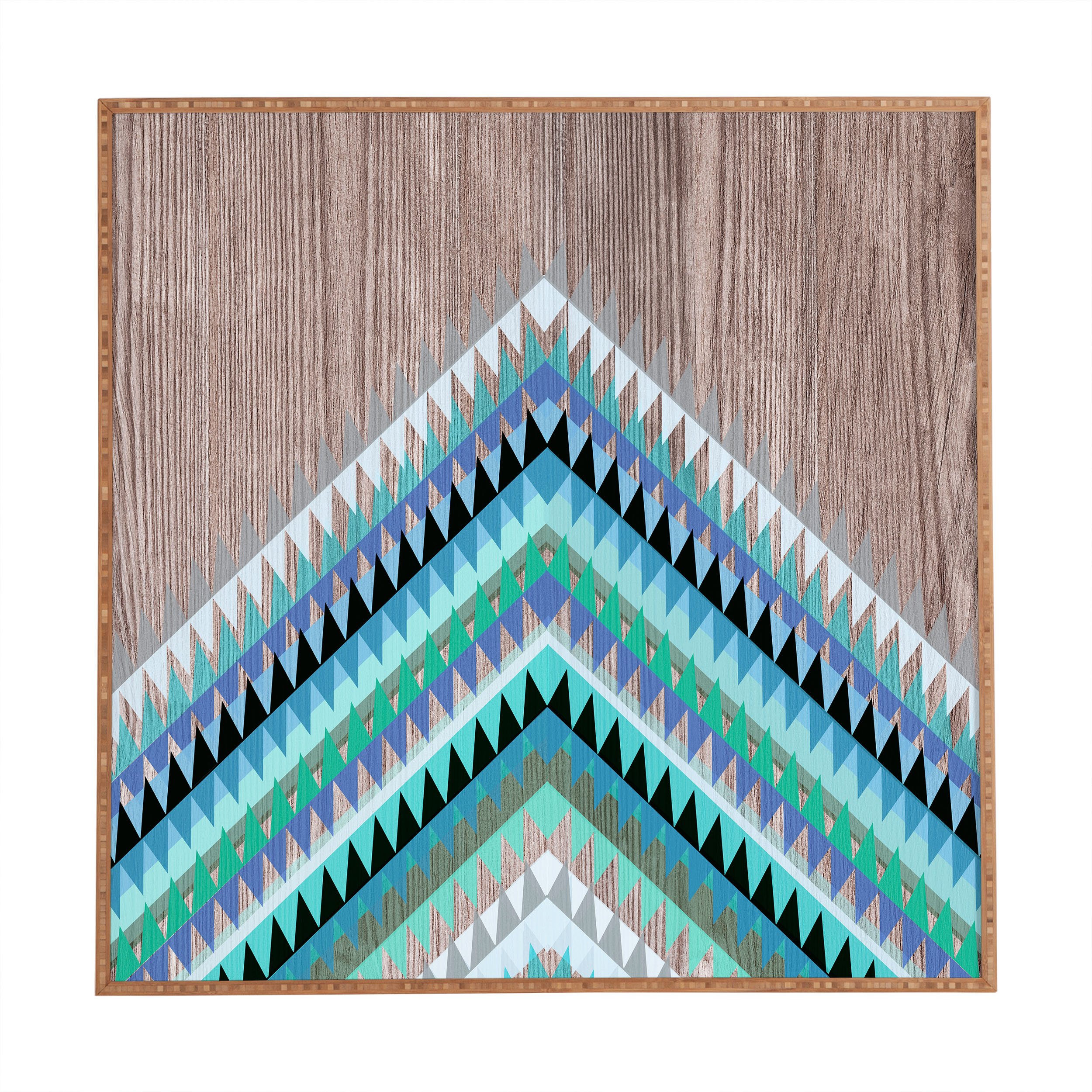 Deny Designs Iveta Abolina High Tide Framed Wall Art - 30x30 Inches Large Coastal Beach Decor for Living Room, Bedroom & Office