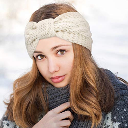 Crochet Ear Warmer Headband Set - 6 Pack Soft Knit Winter Headbands for Women & Girls - Perfect for Skiing, Running, Yoga and Cold Weather Protection