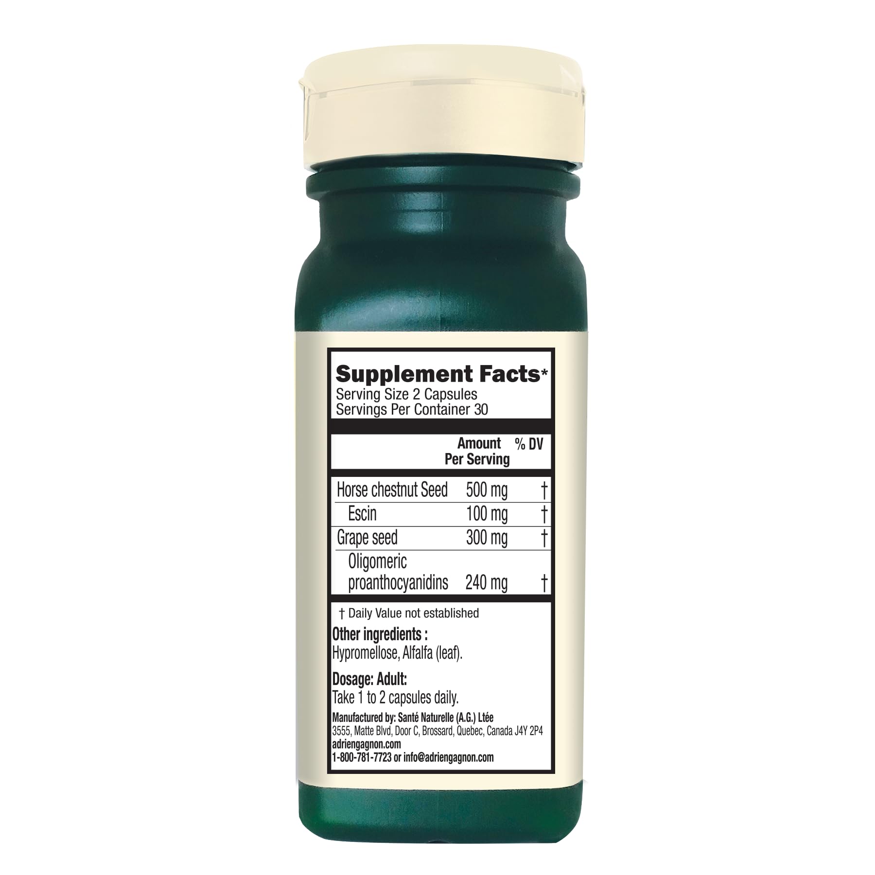 Feminex Healthy Legs 60 Capsules - Natural Circulation & Vein Support Supplement with Horse Chestnut Extract for Varicose Veins Relief & Blood Flow - Perfect for Women with Leg Discomfort, Swelling or Long Standing Hours