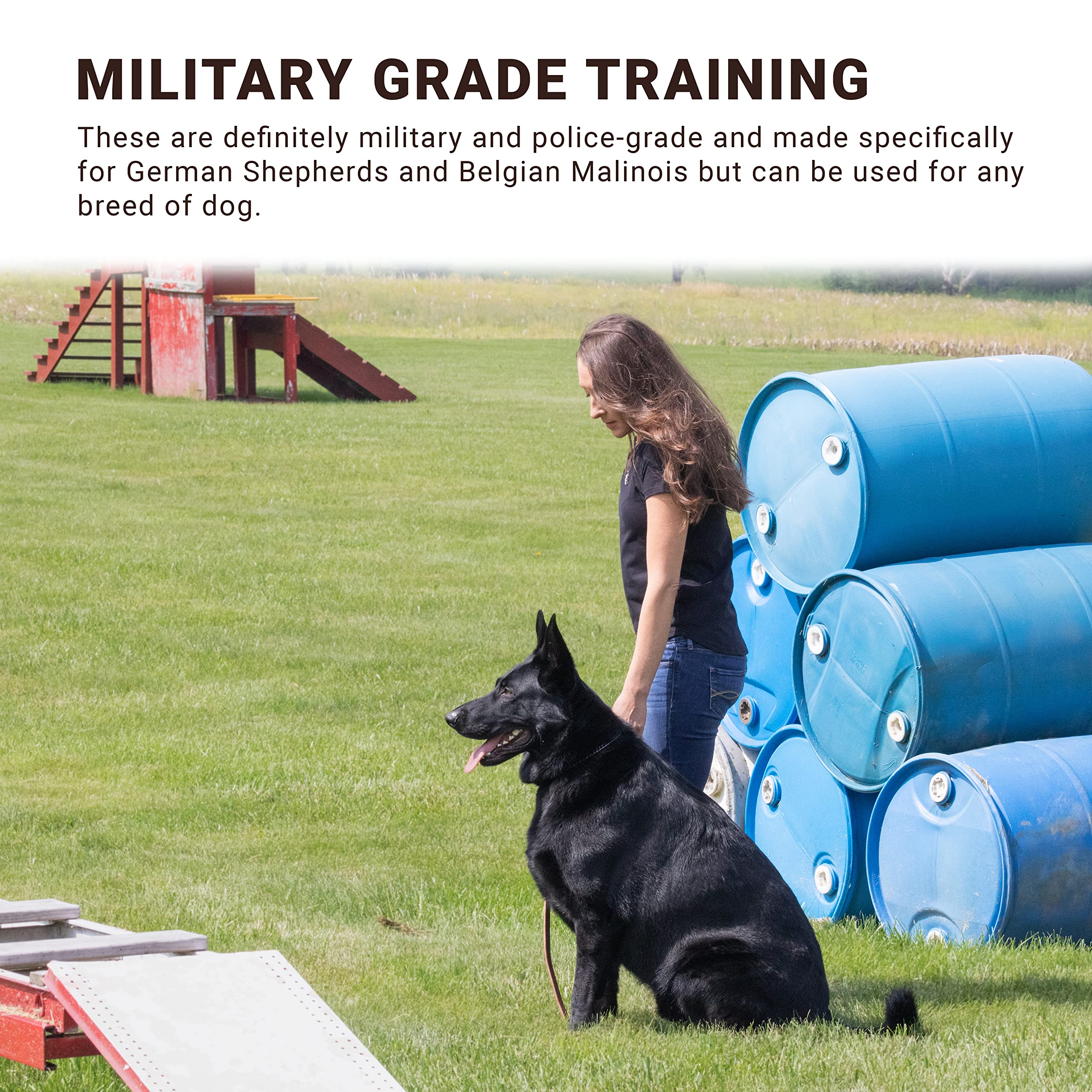 Heavy Duty Leather Dog Leash for Police & Military Training - 1/4