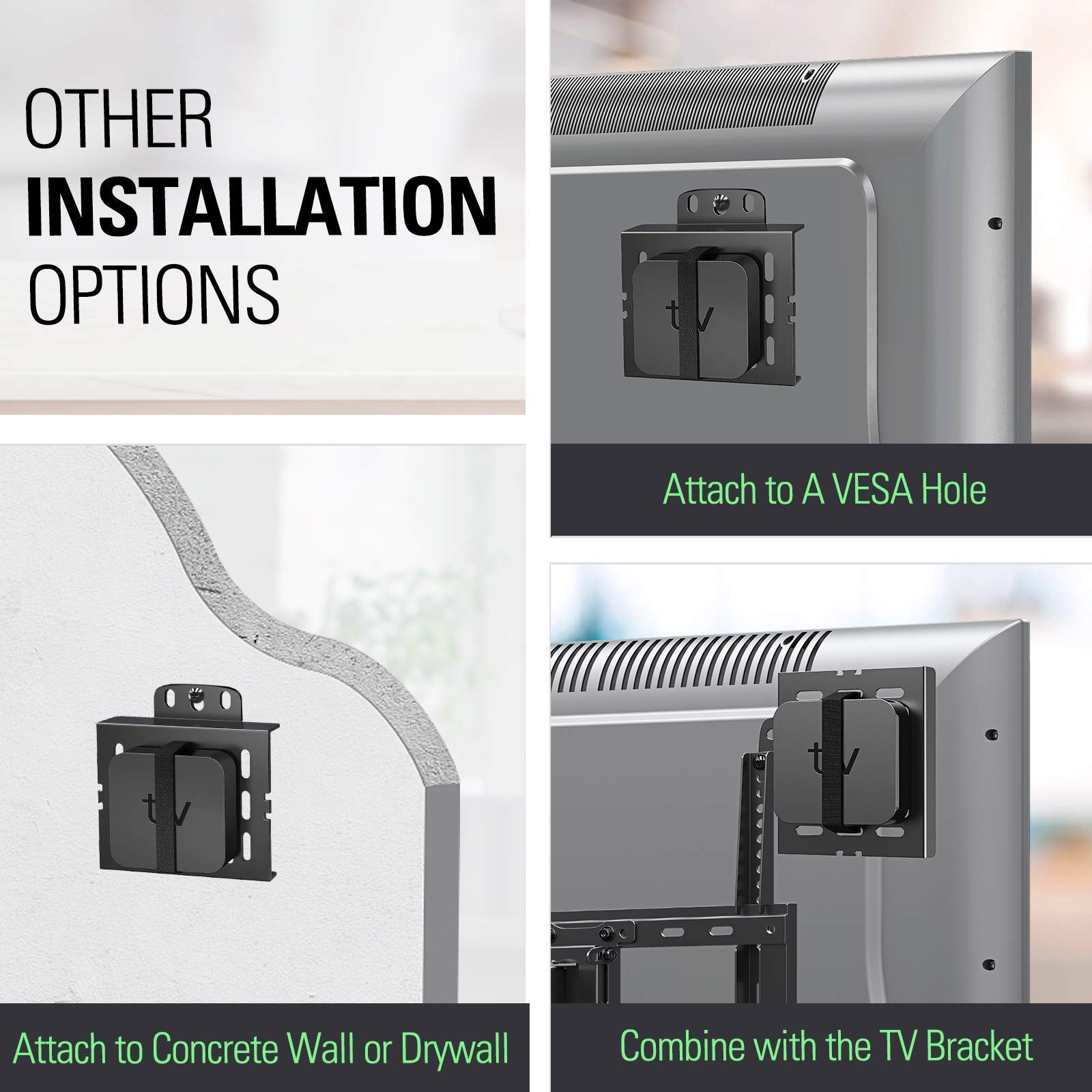 Mounting Dream MD2296 TV Wall Mount Bracket for 42-75 Inch Flat Screen TVs with Adjustable Tilt - Universal VESA Compatible for Fire TV, Apple TV, Roku 3 Streaming Media Players - Perfect for Living Room, Bedroom, and Home Theater Setup
