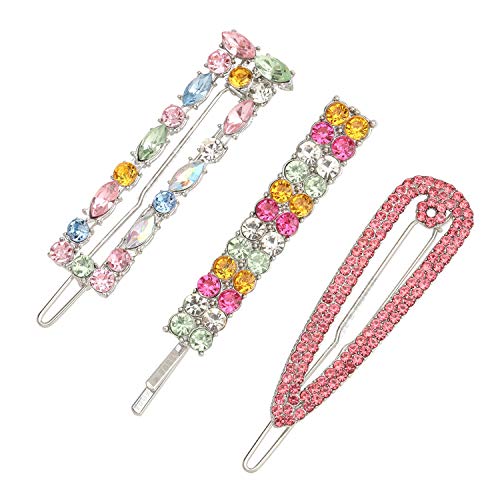 Multicolor Crystal Hair pin 3 Pcs