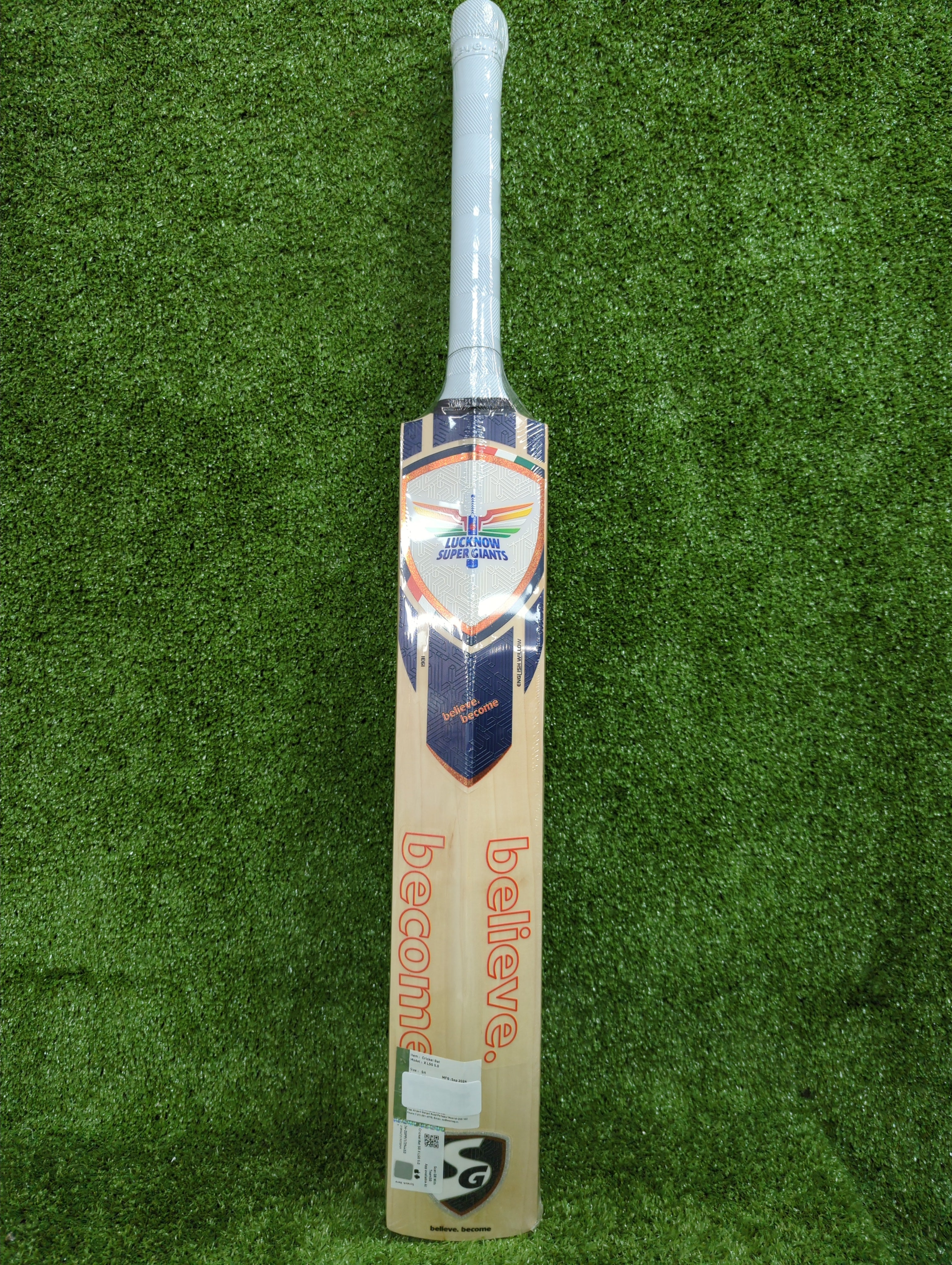 SG X LSG (Lucknow Super Giants) 5.0 English Willow Cricket Bat - Professional Grade Cricket Equipment for Matches & Practice | Perfect for Tournament Play & Training Sessions