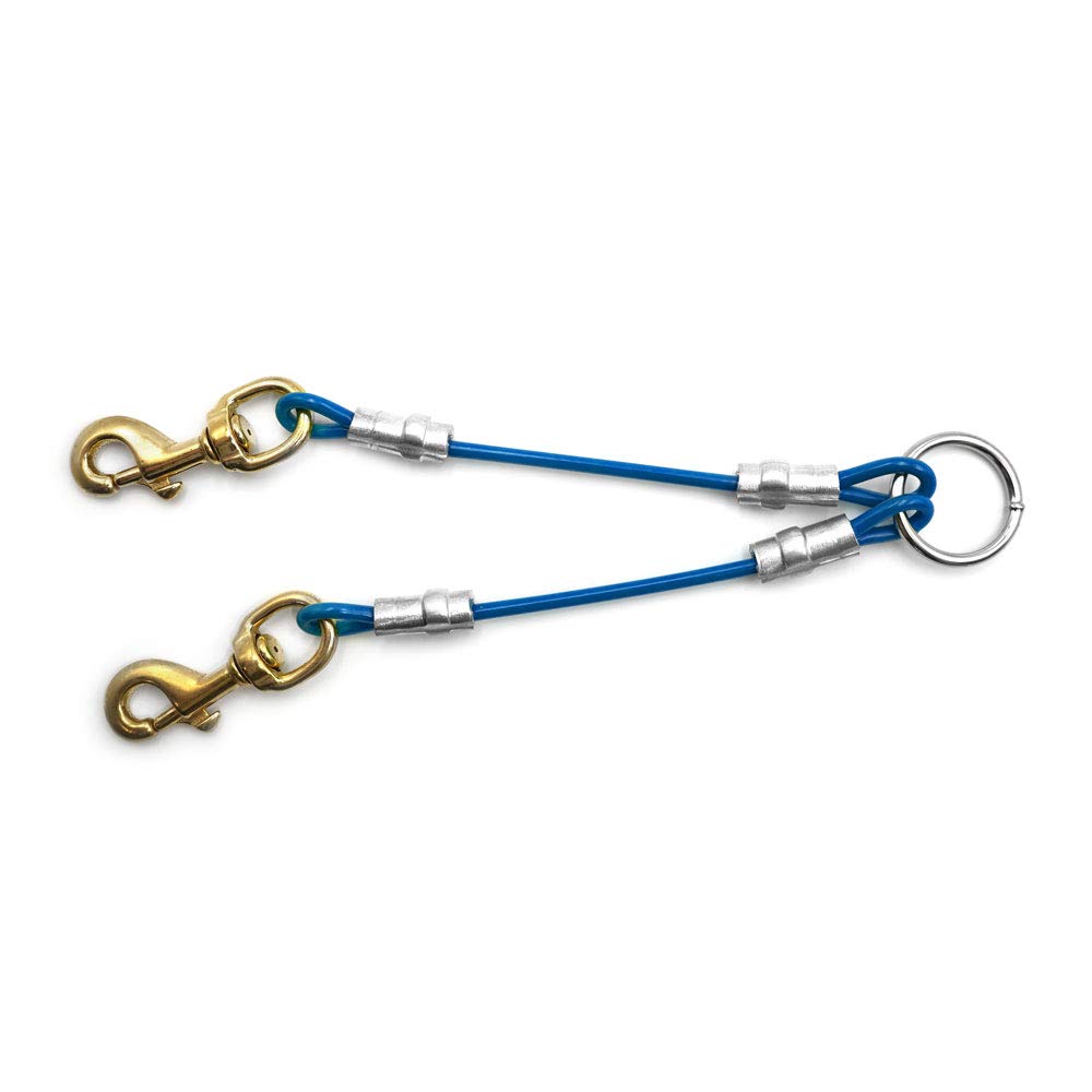 **Dual & Triple Dog Leash Splitter Coupler for Walking 2 or 3 Dogs - Strong & Adjustable (Teal, 2 Dog) - Perfect for Hiking, Jogging, and Park Adventures**