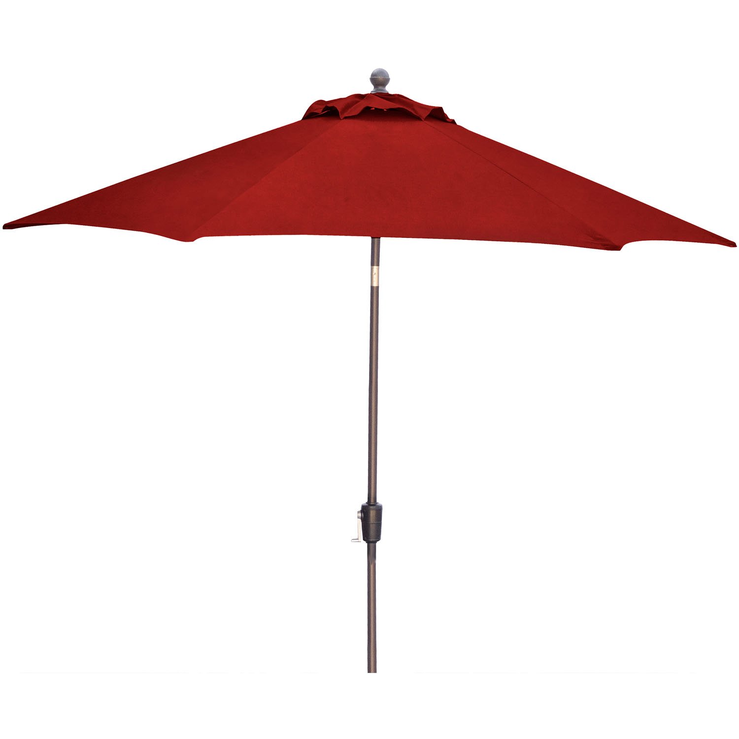 Hanover Traditions 9 Ft. Patio Market Umbrella with Tilt Crank - Rust-Resistant, All-Weather Outdoor Umbrella in Red - Perfect for Backyard, Poolside, and Outdoor Dining Areas