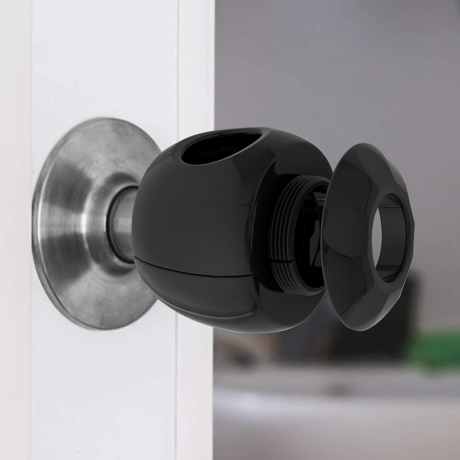 5-Pack Black Baby Safety Door Knob Cover - Child Proof Door Handle Lock to Prevent Kids from Opening Doors - Ideal for Homes, Nurseries & Childcare Centers