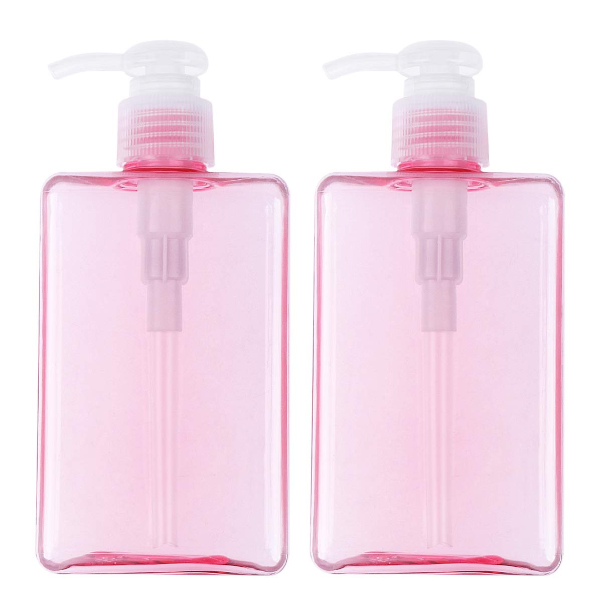 2 Pack Clear Empty Cosmetic Bottles with Pump - Travel Size Refillable Containers for Lotion, Shampoo, Hand Soap & Toiletries | Perfect for Makeup, Skincare & Travel Essentials