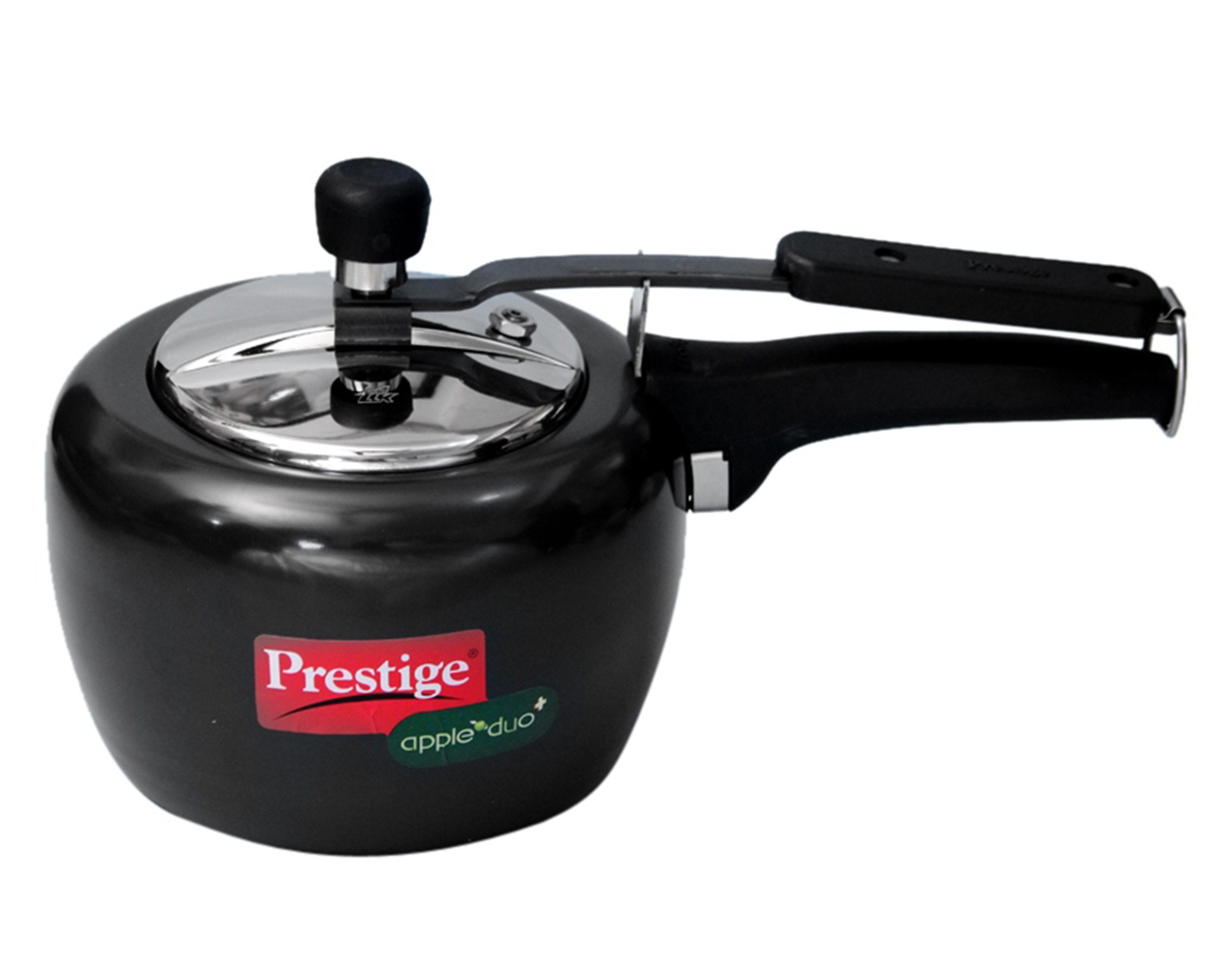 Prestige Hard-Anodized Aluminum Apple Duo Plus 5L Pressure Cooker - Grey | Fast & Safe Cooking for Soups, Stews & Rice | Perfect for Home Kitchens & Meal Prep