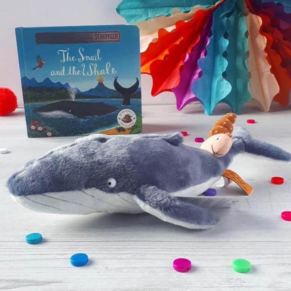 AURORA 7in Grey Snail and The Whale Plush Stuffed Animal Toy - Inspired by Julia Donaldson & Axel Scheffler's Book - Perfect for Kids' Bedtime, Storytime Gifts & Nursery Decor (Model 61238)