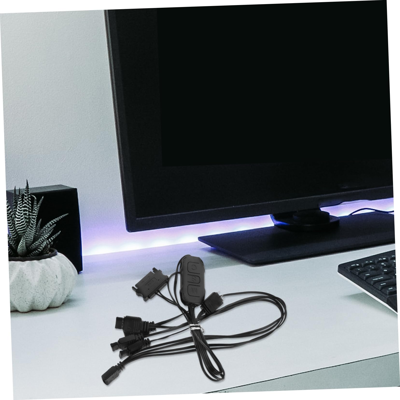 OSALADI 2-Pack RGB LED Controller Kit for PC - Includes Motherboard Controller, Addressable LED Strip Controller & Software with Adapter | Perfect for Gaming PC Setup, Custom Desktop Lighting & Home Office Decoration