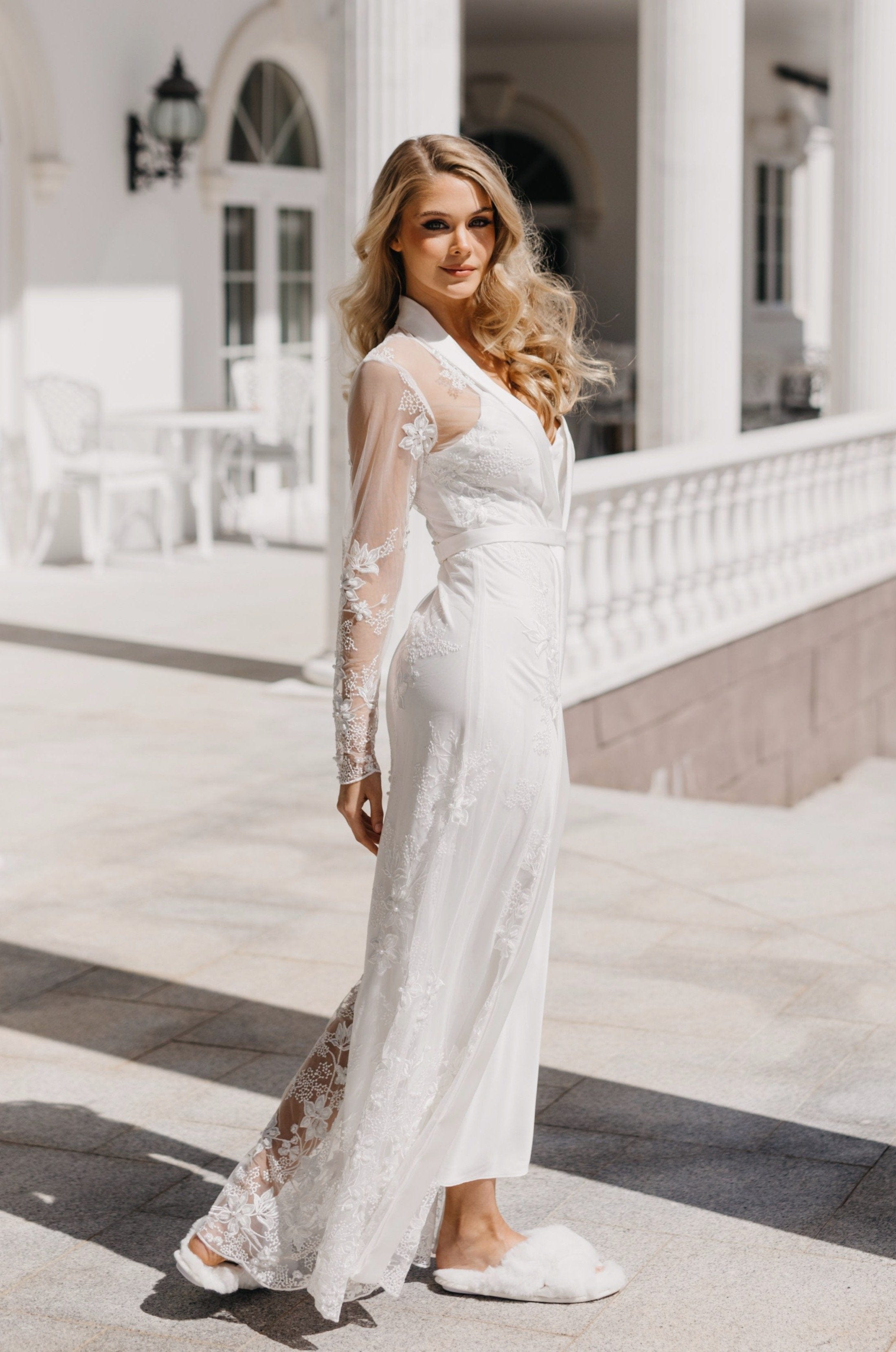 Monique Pearl Beaded Maxi Dress with Slip - Elegant Long Formal Gown for Women - Perfect for Weddings, Galas, and Special Occasions