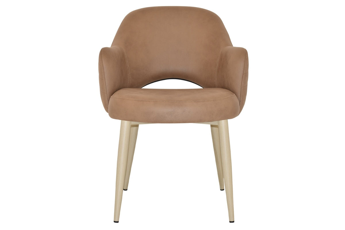 EZ Hospitality Cairo Indoor Armchair with Sturdy Metal Base & Birch Wood Legs - Perfect for Living Room, Office, or Waiting Area