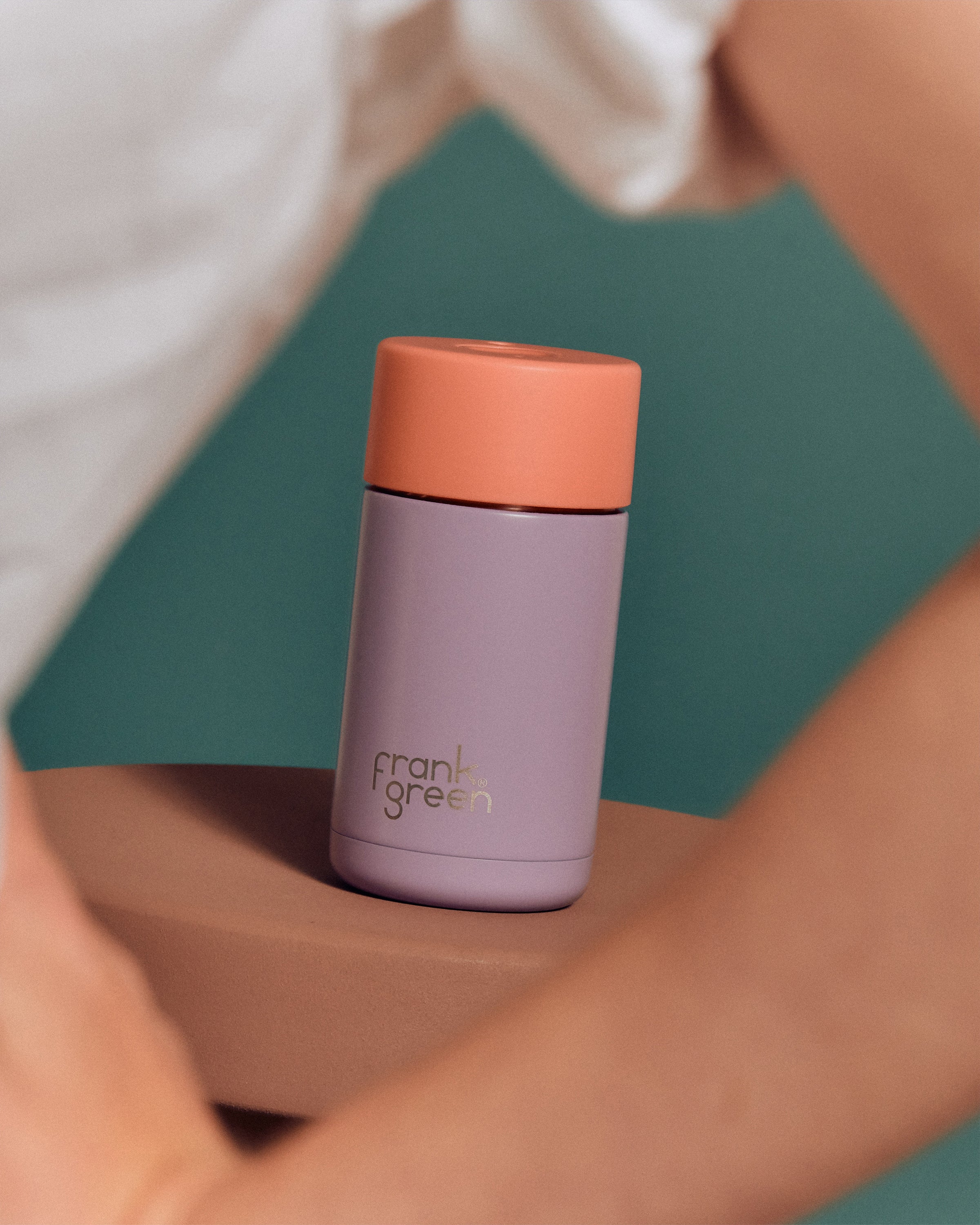 12oz Ceramic Reusable Coffee Cup with Lid - 355ml Travel Mug for Hot & Cold Drinks - Perfect for Office, Camping and Daily Commute