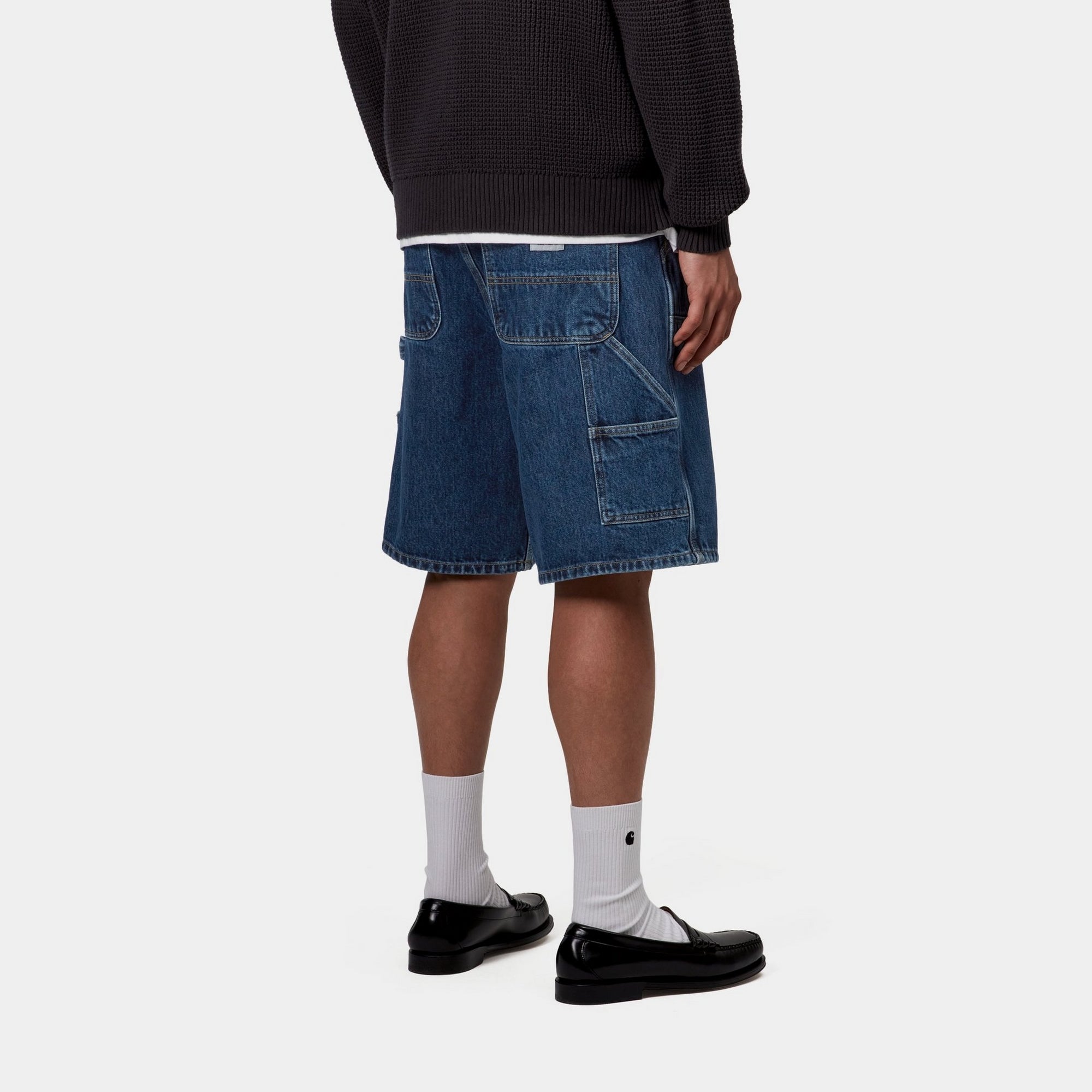 Double Knee Denim Shorts for Men - Stone Washed Blue Jeans | Casual Wear, Summer Outfits & Street Style